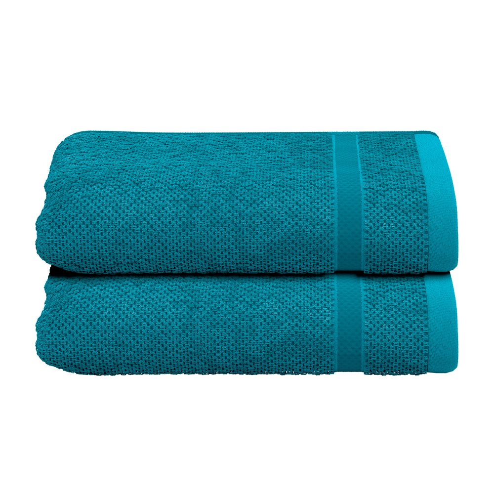 2-tgl. Gästehandtuch-Set Frottier Türkis Öko-Tex Standard