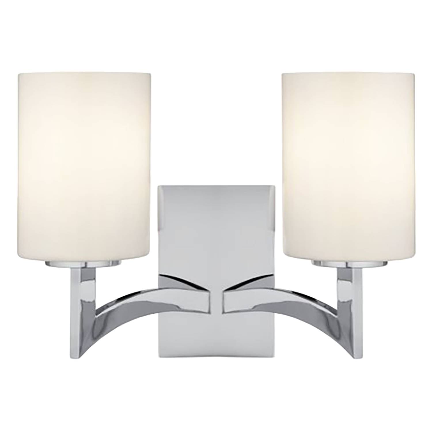2-Light Gina Wall Lamp Frosted Glass Steel 