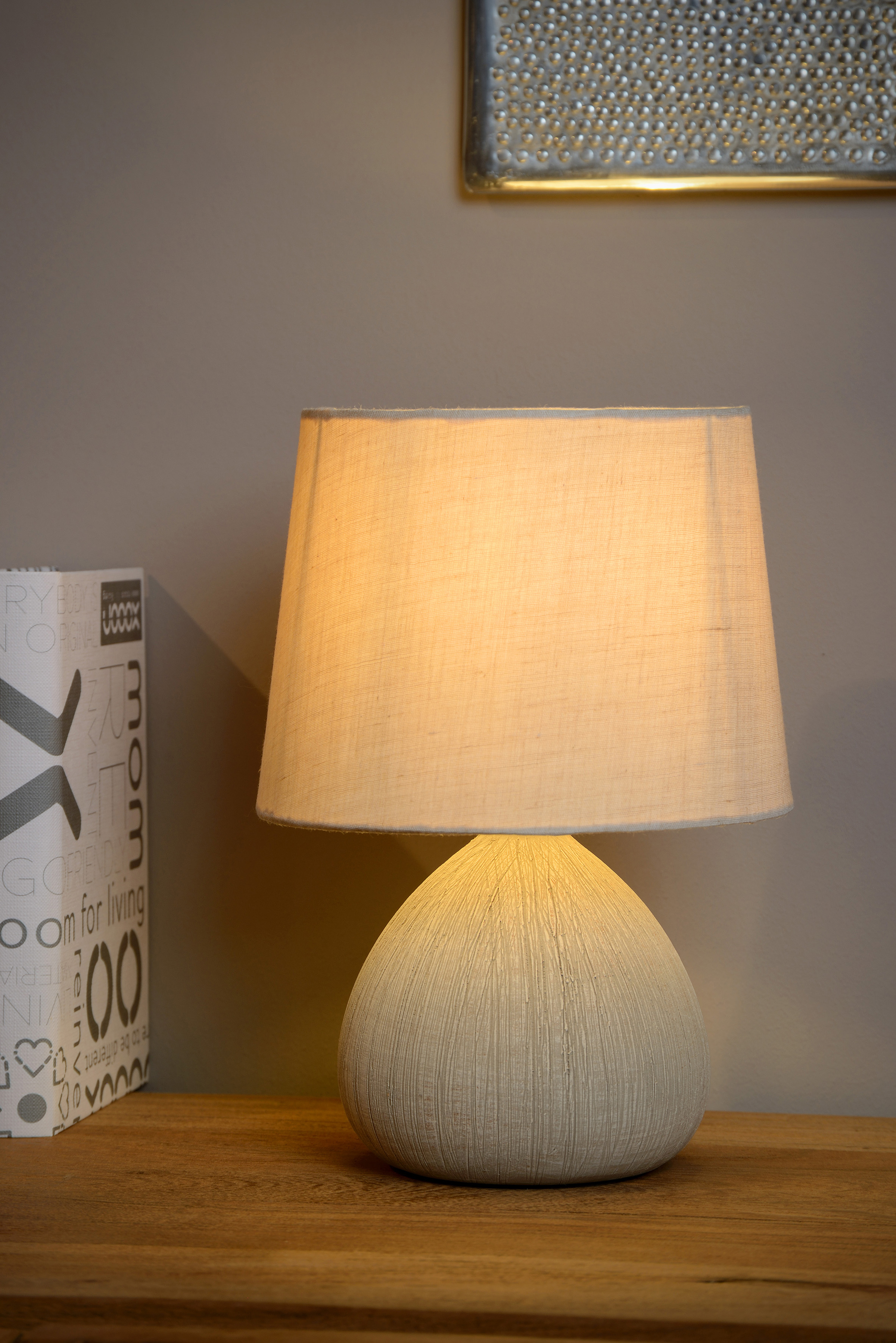 Ramzi Table Lamp Ceramic Grey
