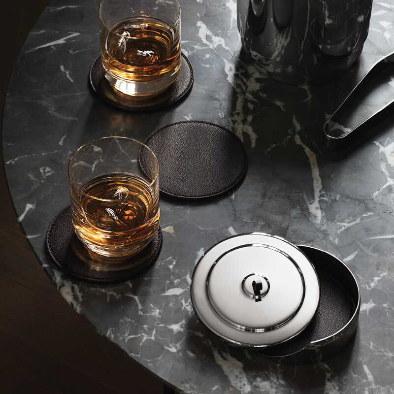 Manhattan Untersetzer-Set Silber