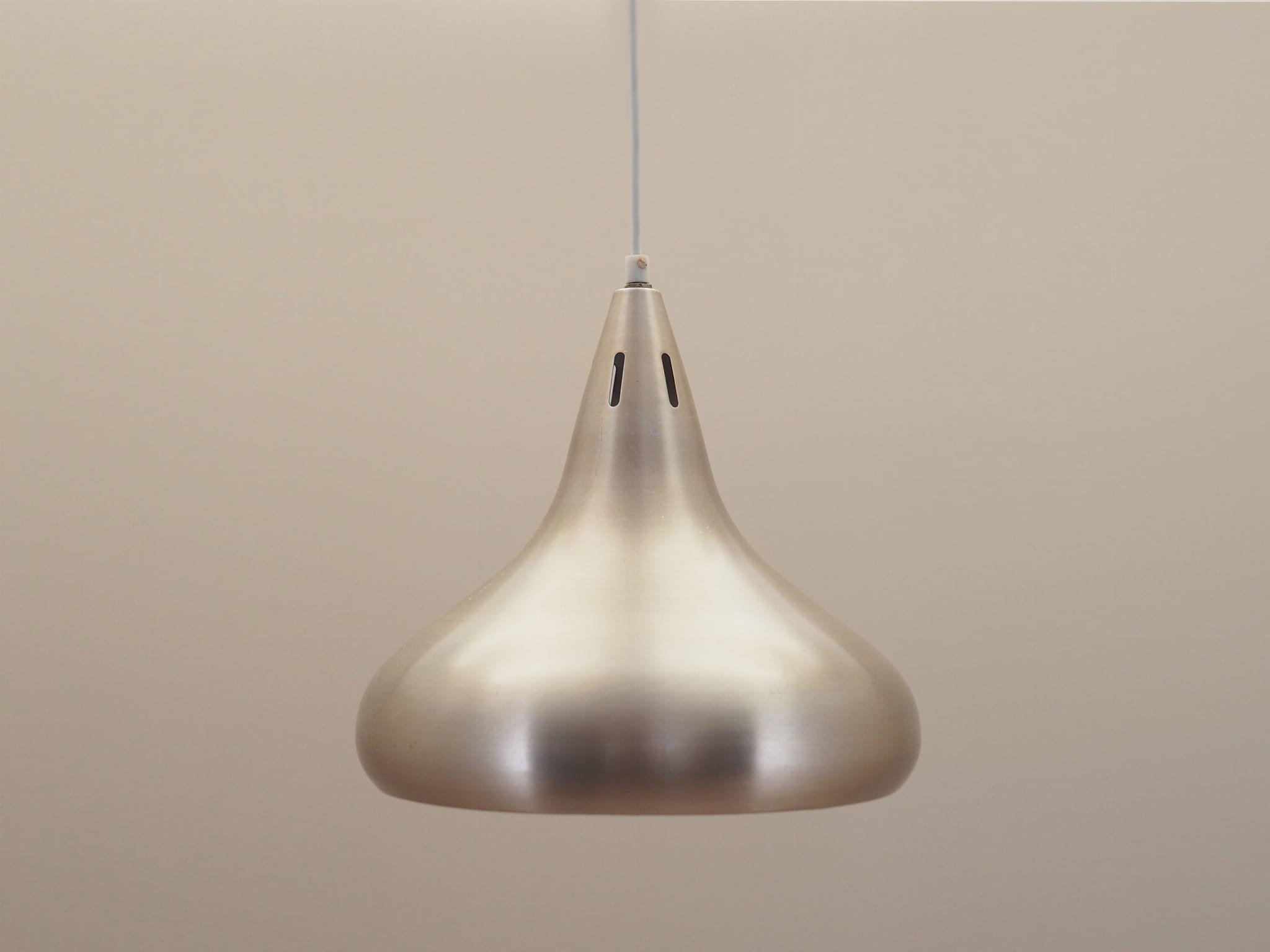Lampada a sospensione metallo grigio anni '70