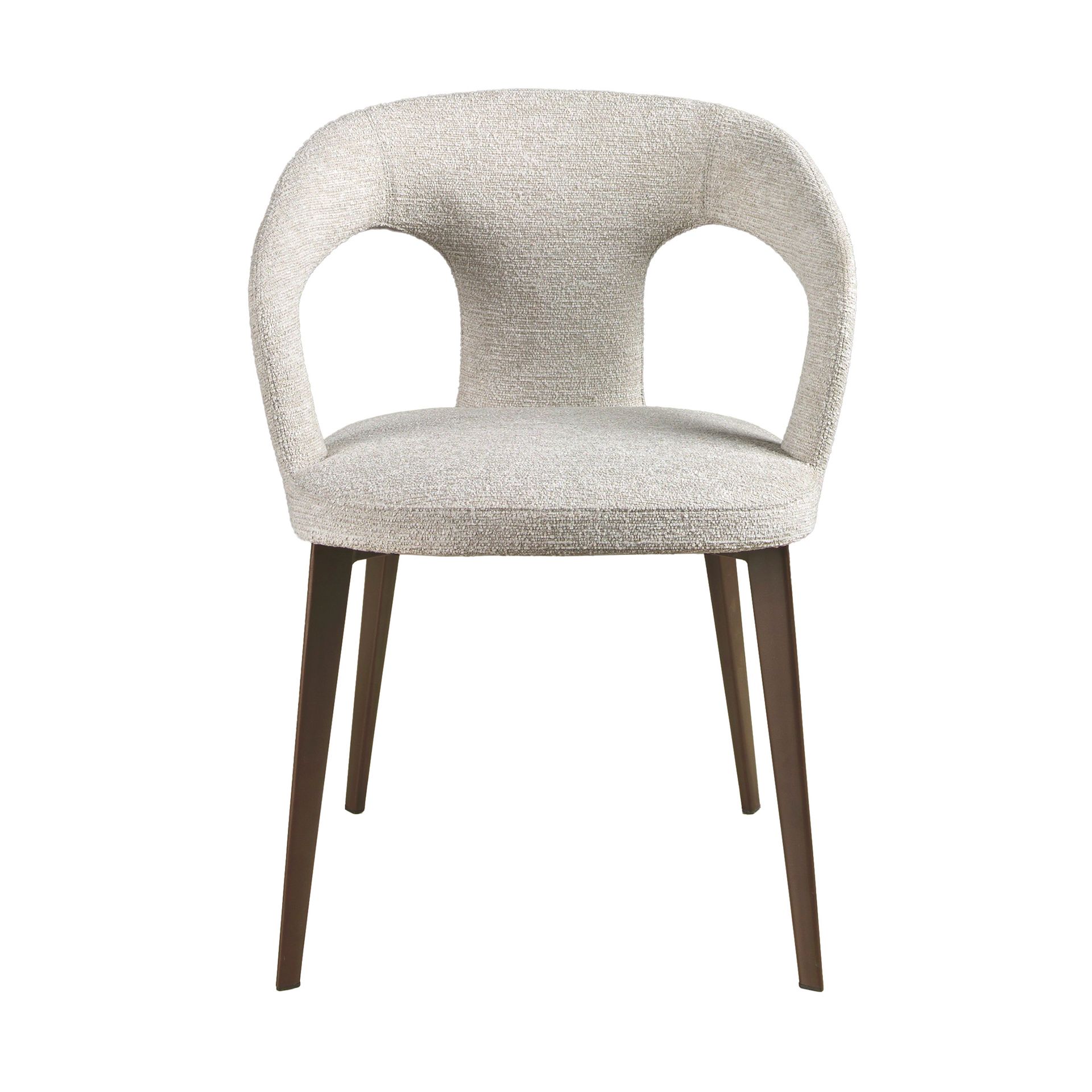 Dining chair textile white