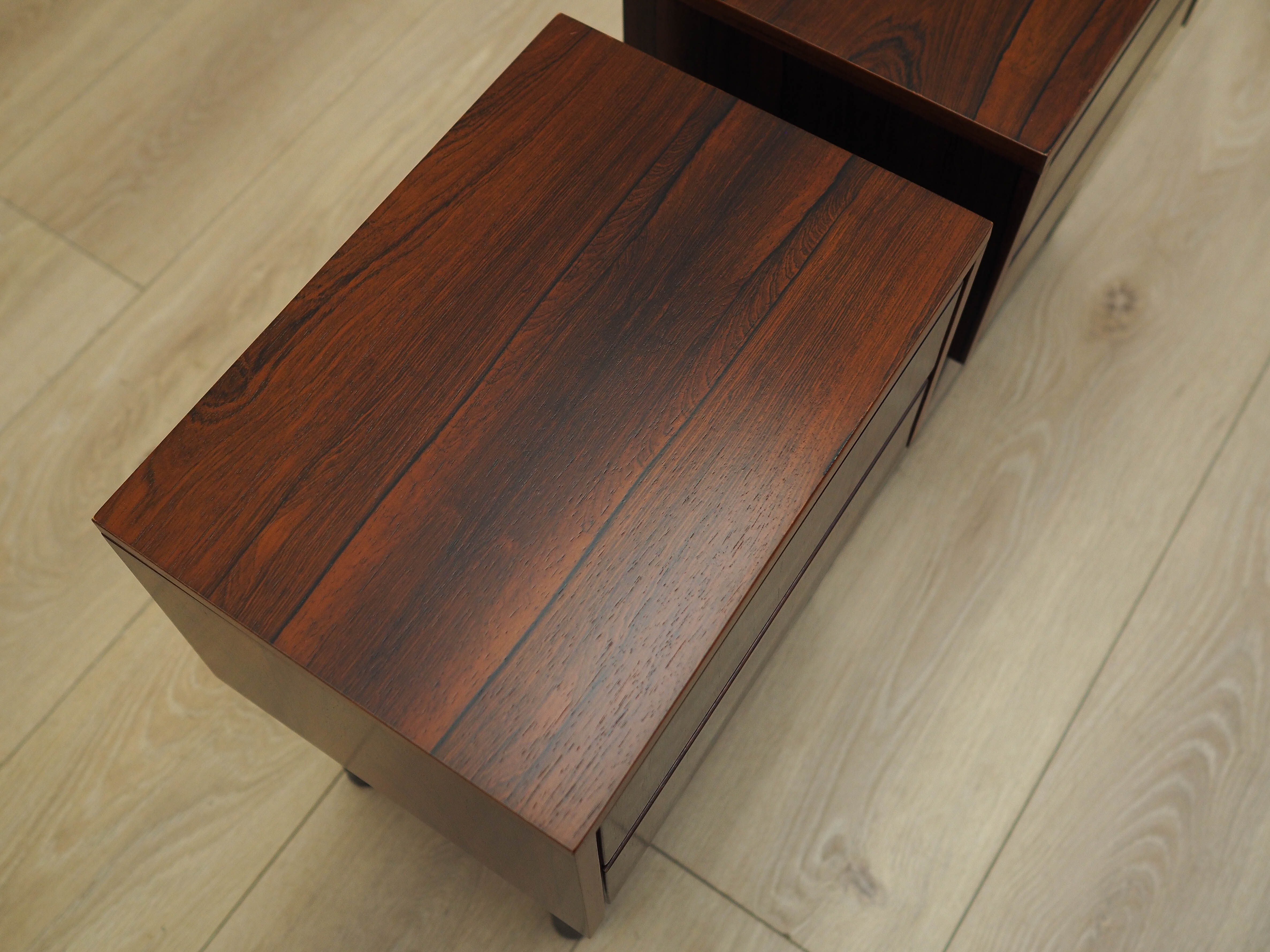 Nachttisch-Set 2-teilig Palisanderholz 1970er Jahre