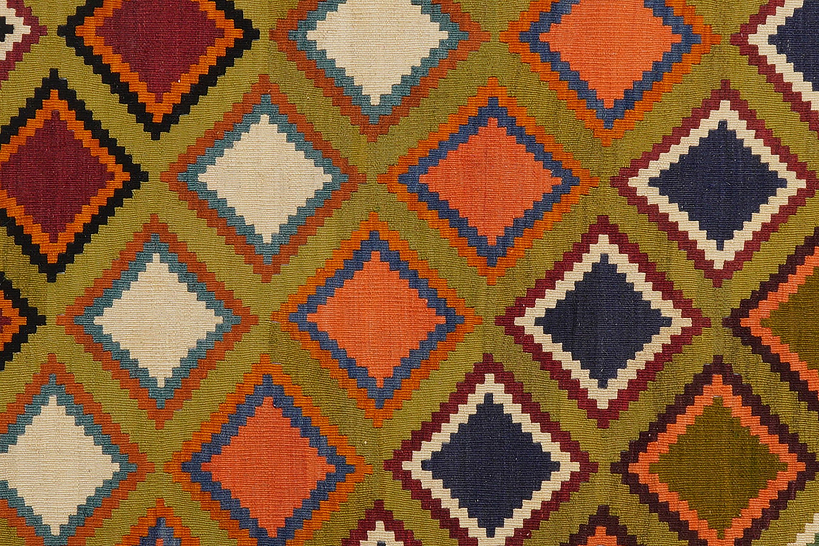 Kelim Gashgai Carpet Old Wool Multicolored