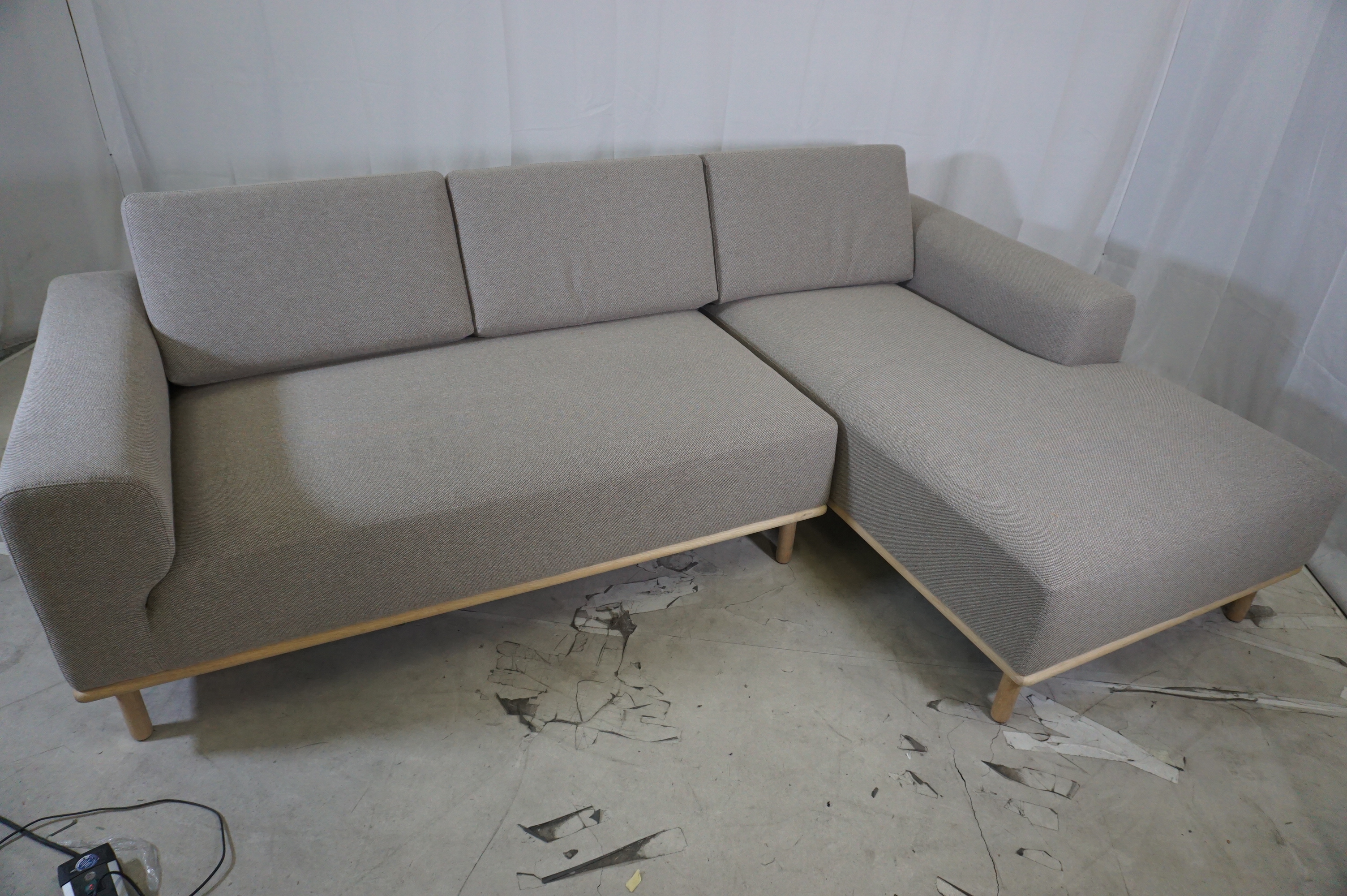 Vilmar Sofa mit Récamiere Rechts Agnes Brown