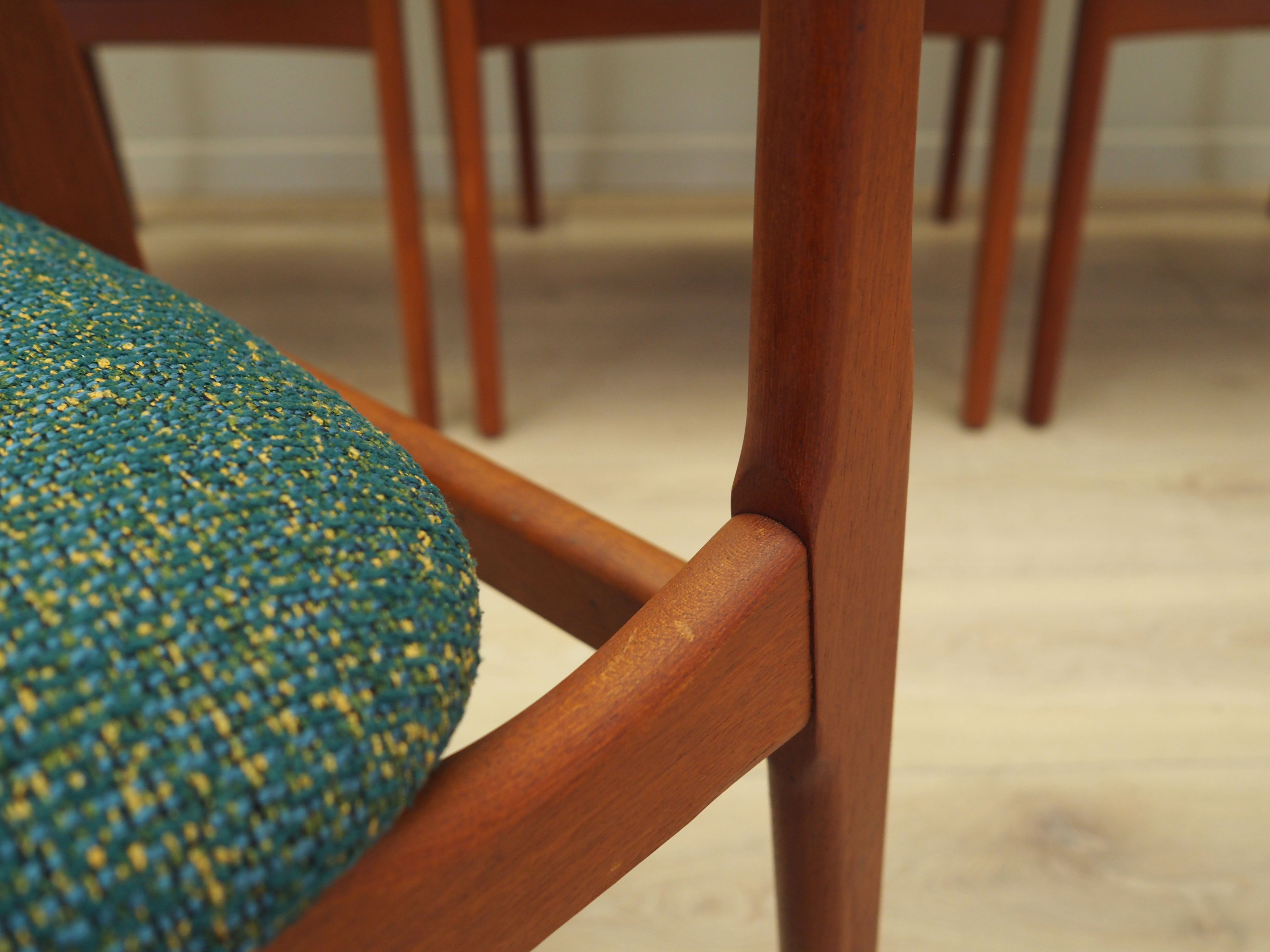 6x Esszimmerstühle Teakholz 1960er Jahre