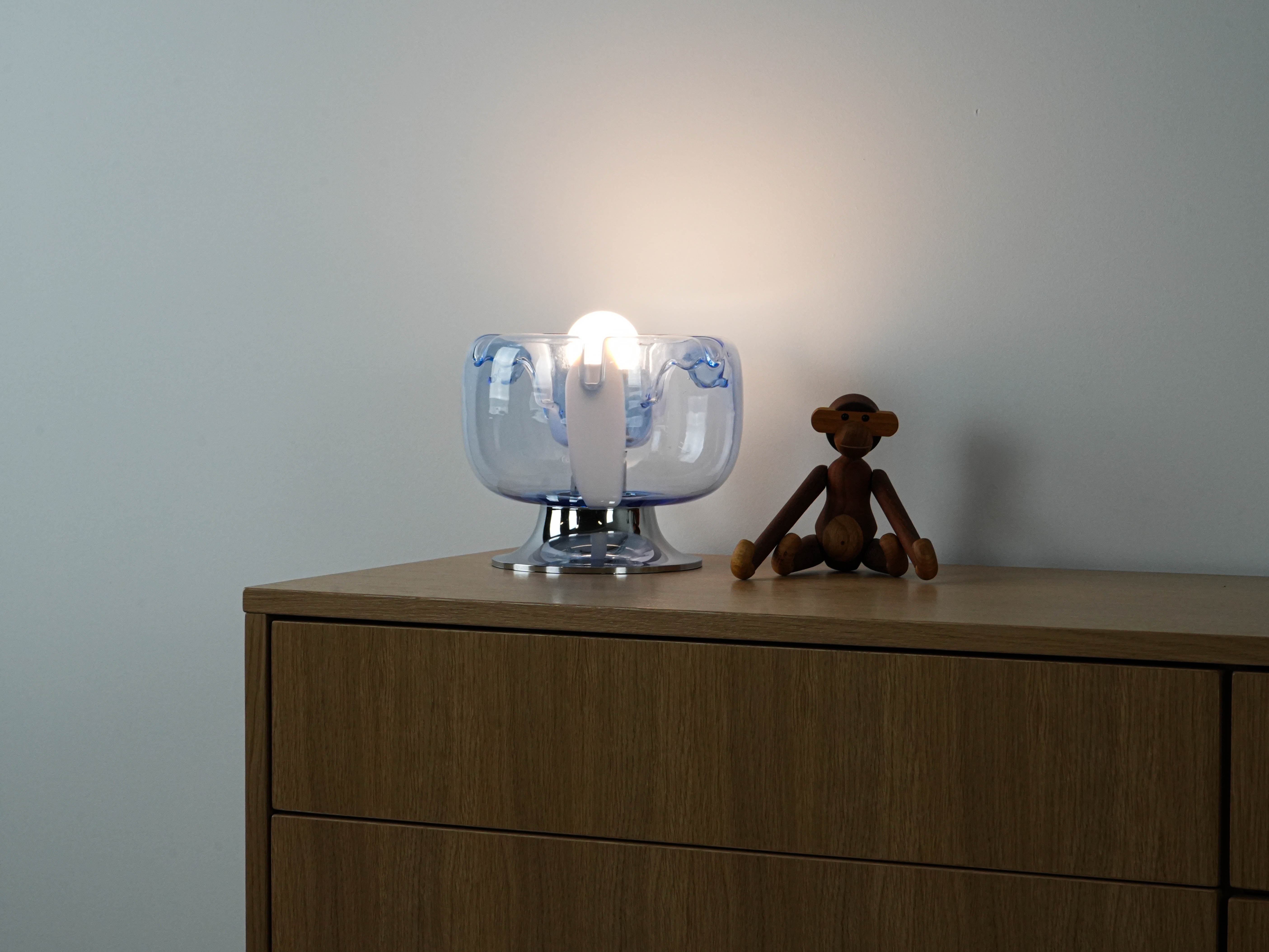 Tischlampe Muranoglas 1970er Jahre