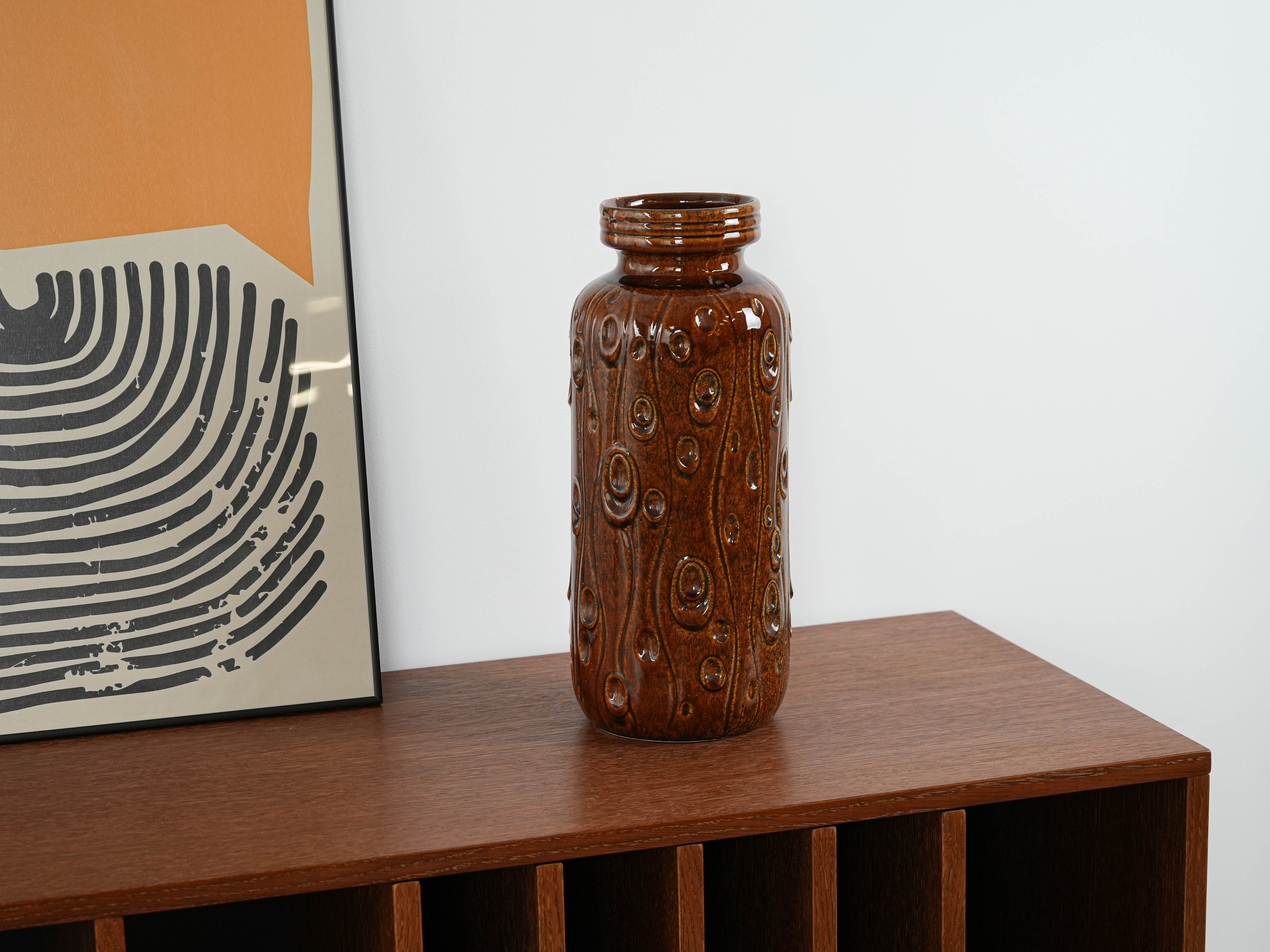 Ceramic Vase Brown 1960s