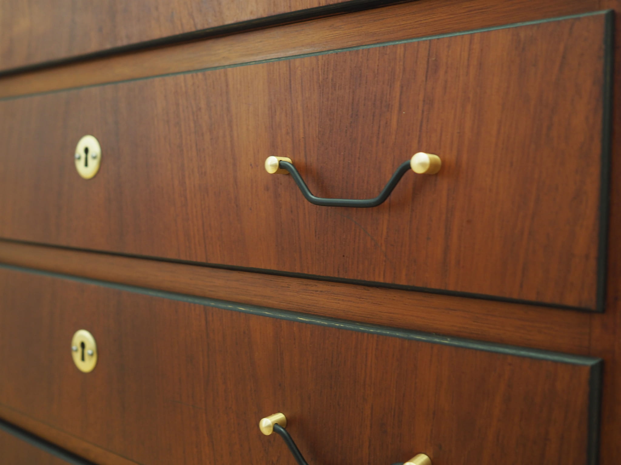 Vintage chest of drawers Teak wood Brown 1970s