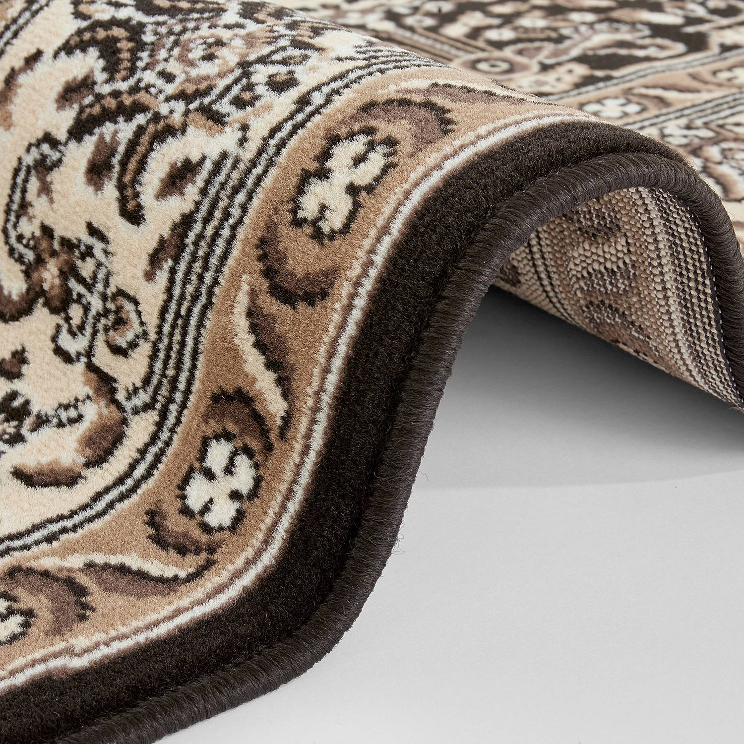 Kurzflorteppich Skazar Isfahan Braun