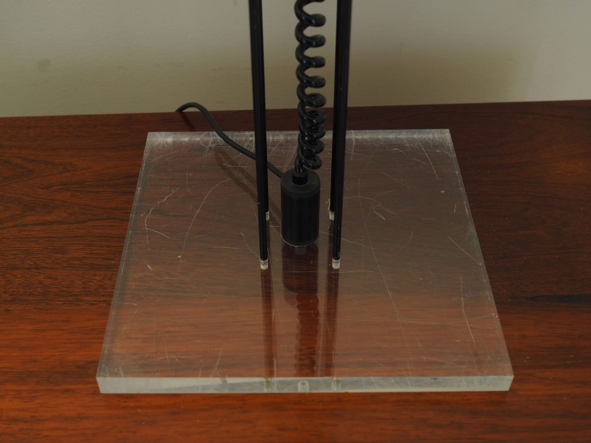 Table lamp Plastic Metal White 1970s