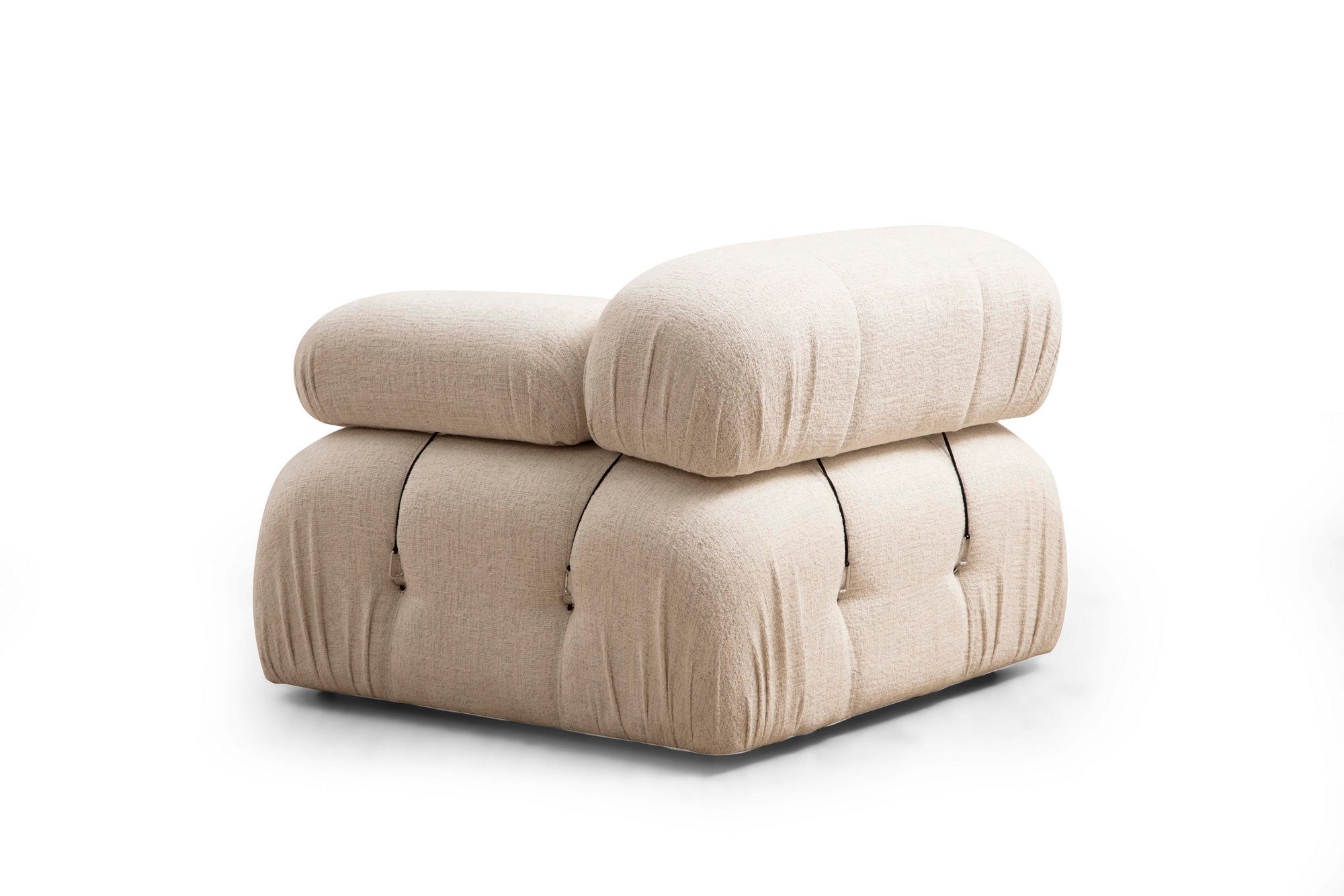 Sofa Récamiere Rechts Bouclé Creme