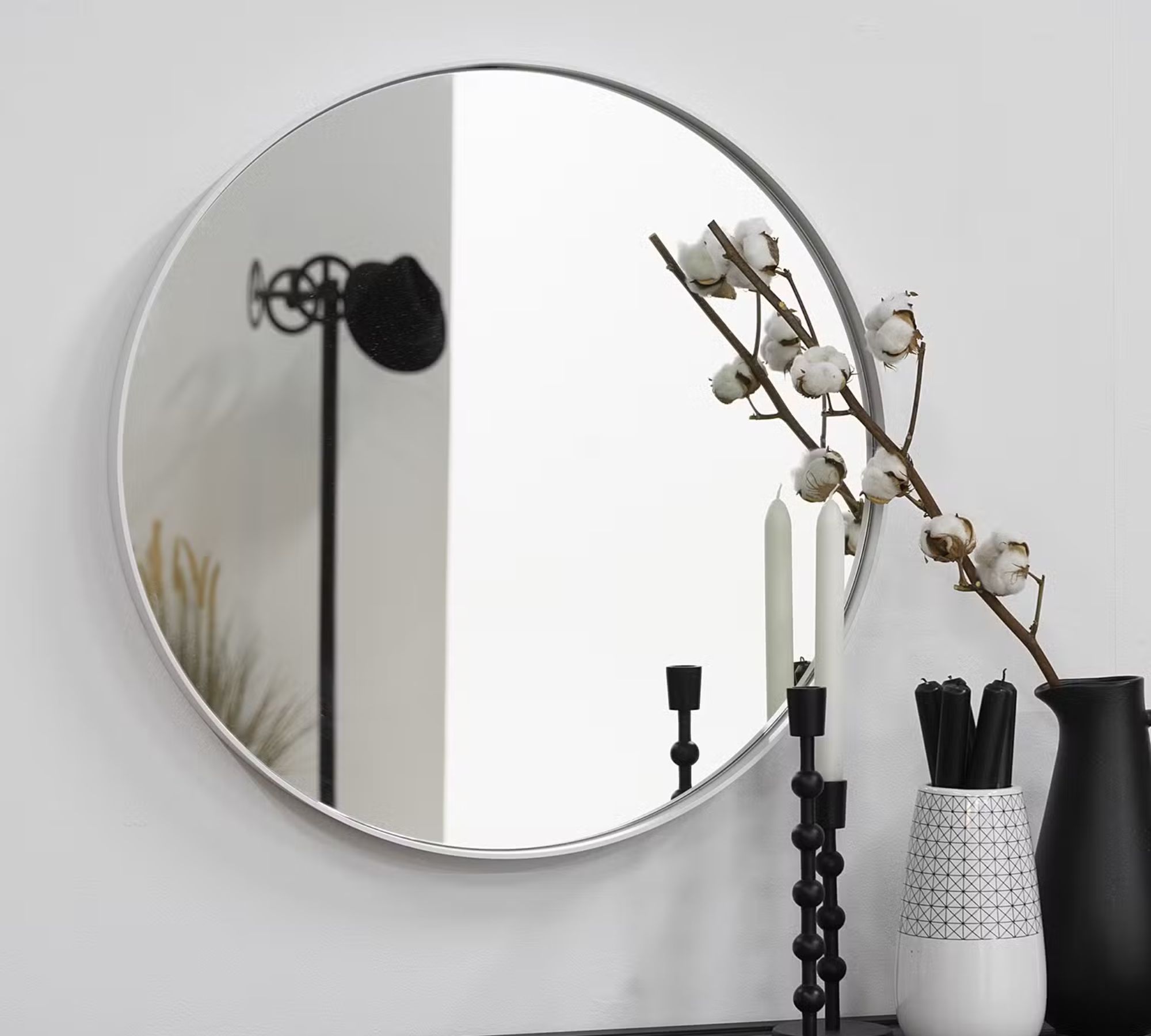 Mirror Metal Powder-coated White