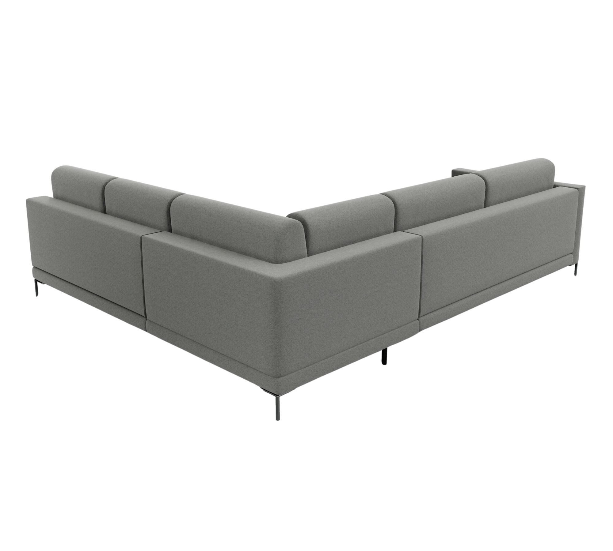 Tyme Ecksofa 4-Sitzer Feingewebe Schiefergrau