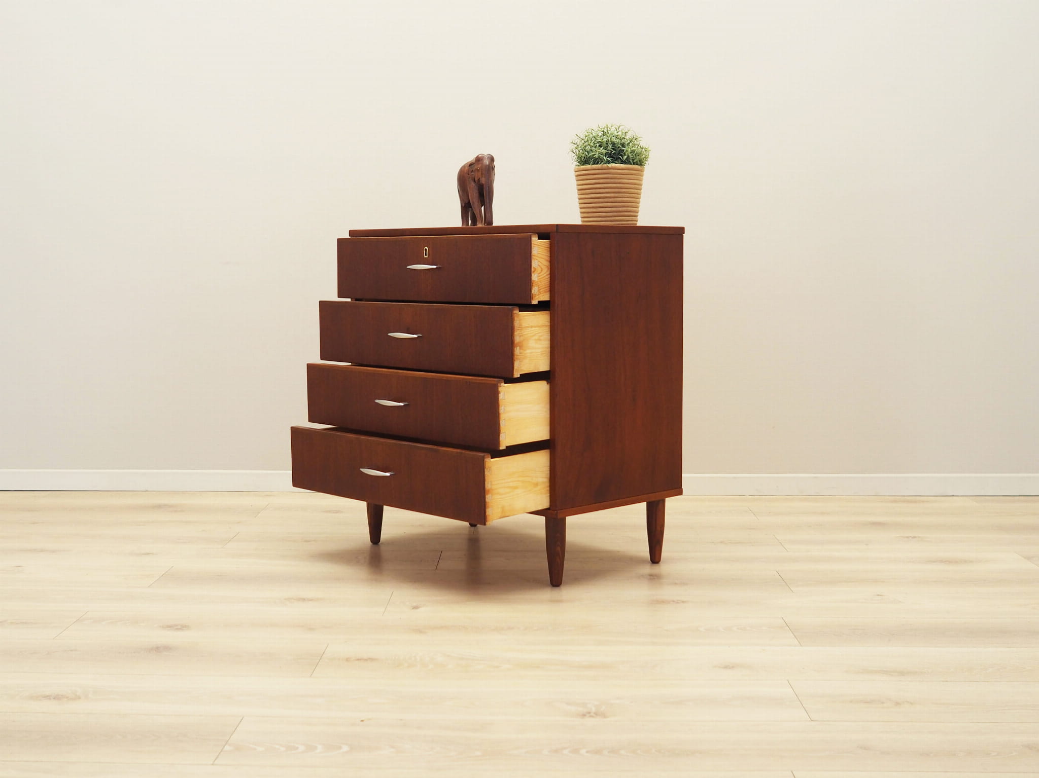 Vintage chest of drawers Teak brown 1970s