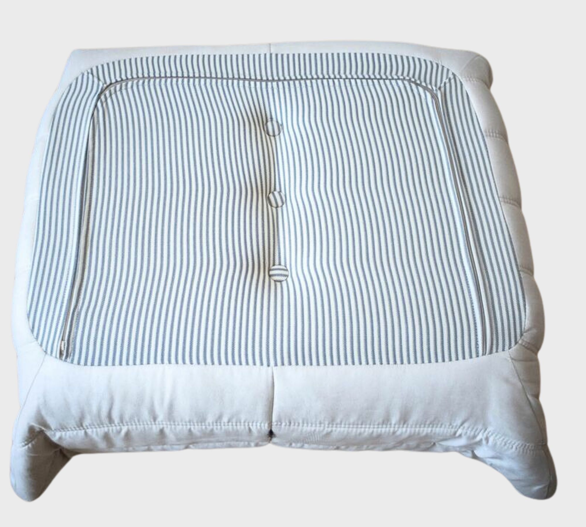 Togo Ottoman Faux Leather Light Beige