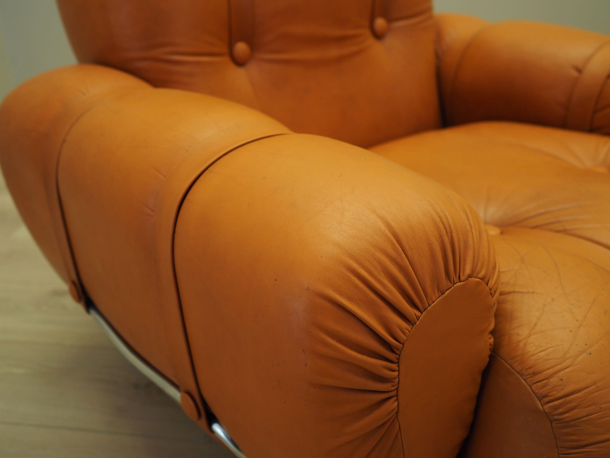 2x Space Age Armlehnsessel Orange 1960er Jahre