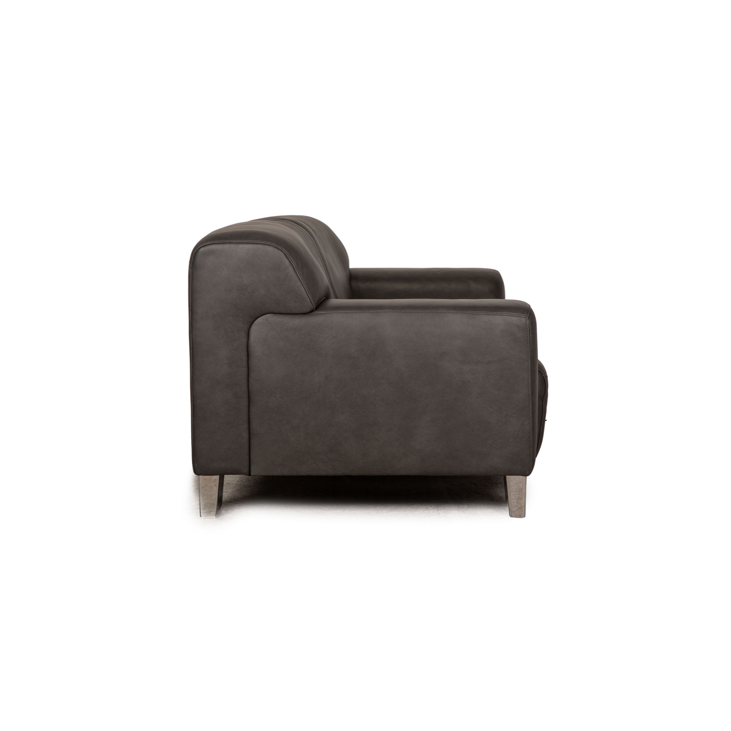 Alessiio Sofa 2-Sitzer Leder Dunkelgrau