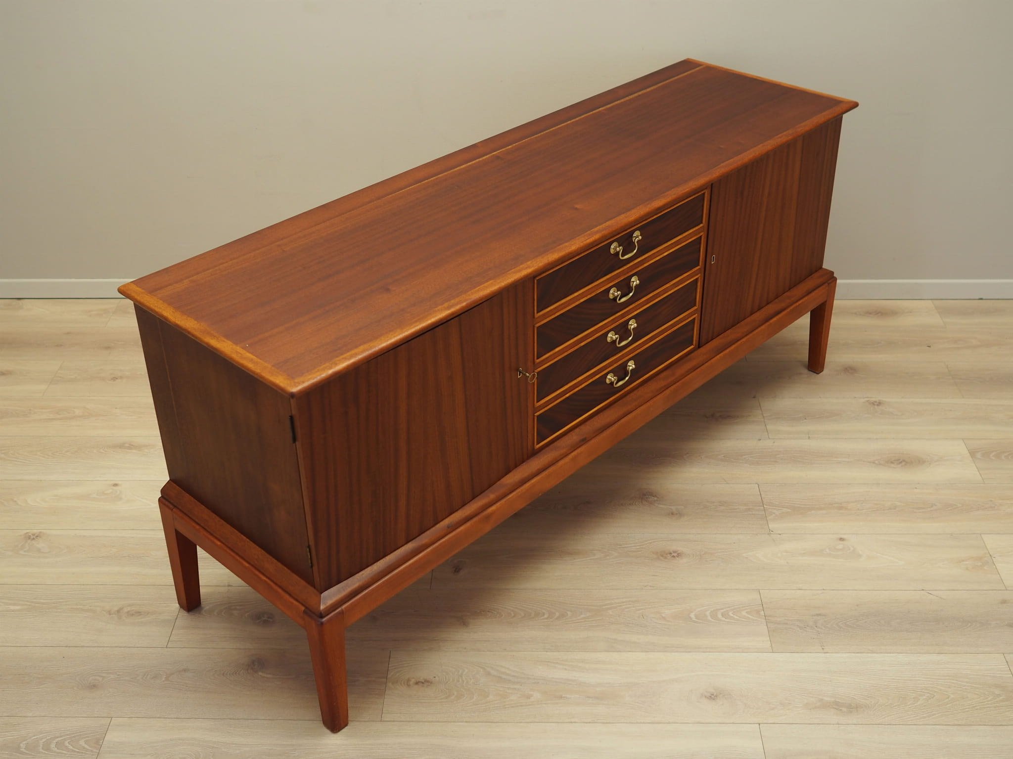 Sideboard Mahagoni Braun 1970er Jahre