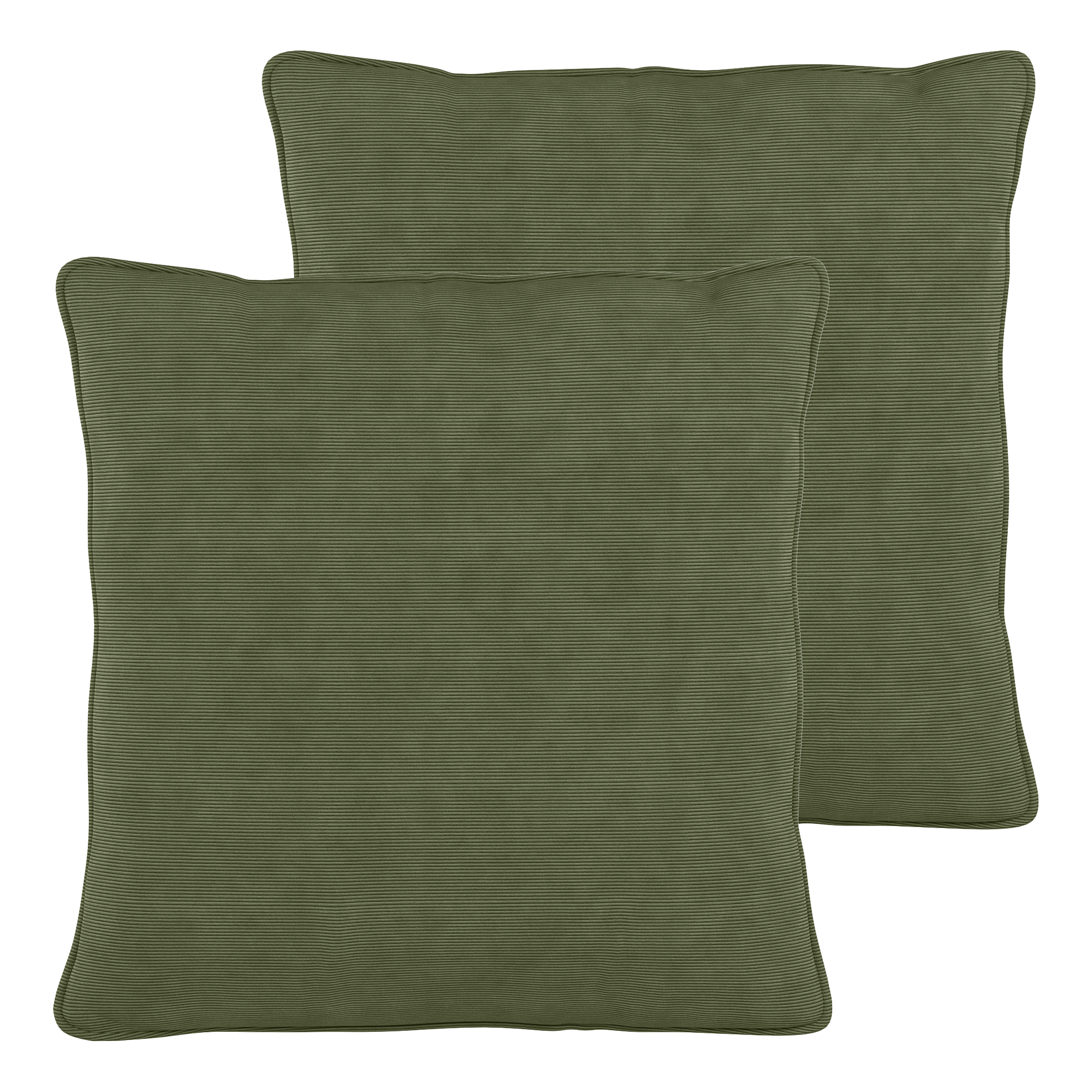 Lounge cushion HUDSON set of 2 corduroy green