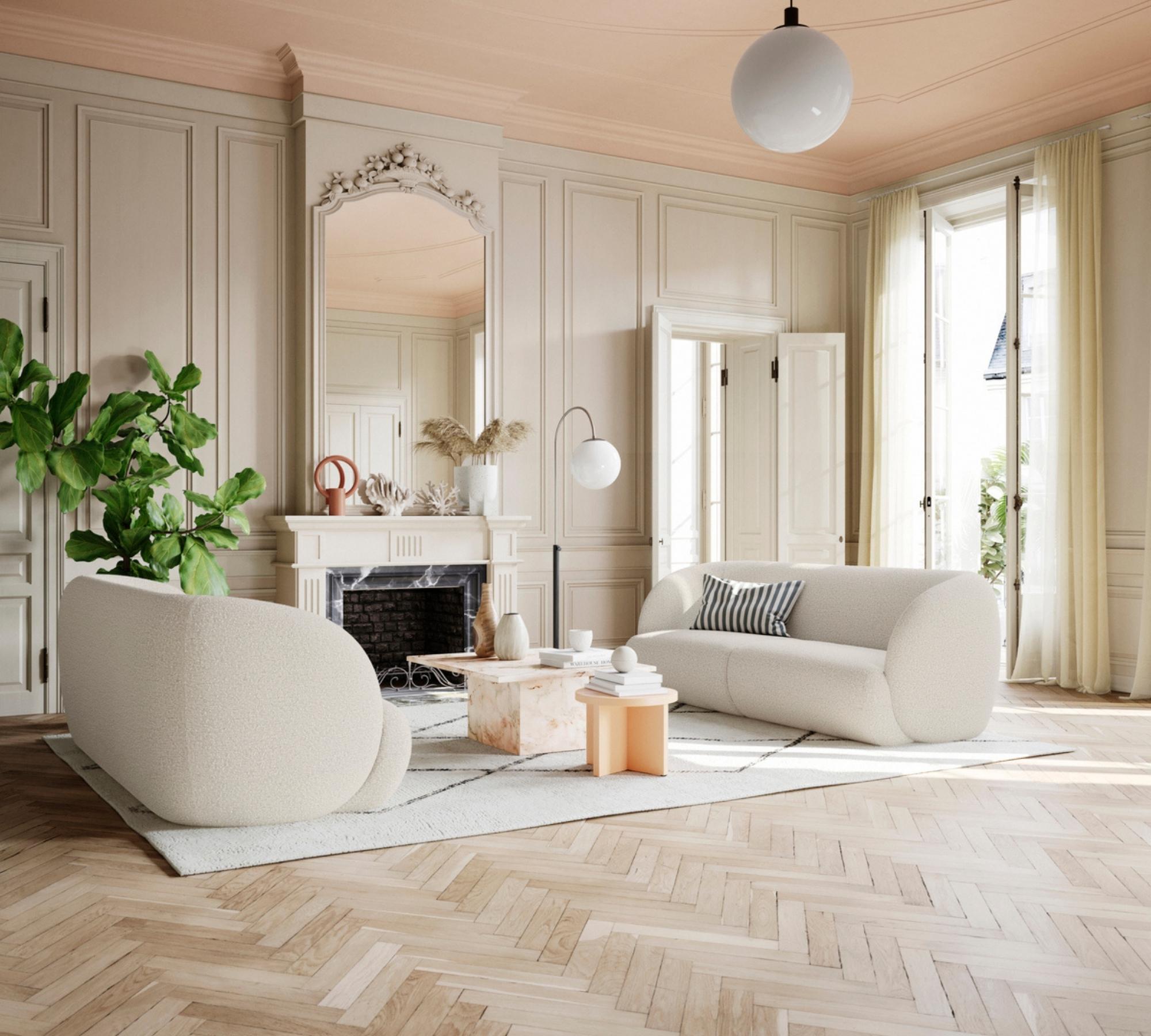 Design-Award-Winning Paula Sofa 2-Sitzer Maya Cream