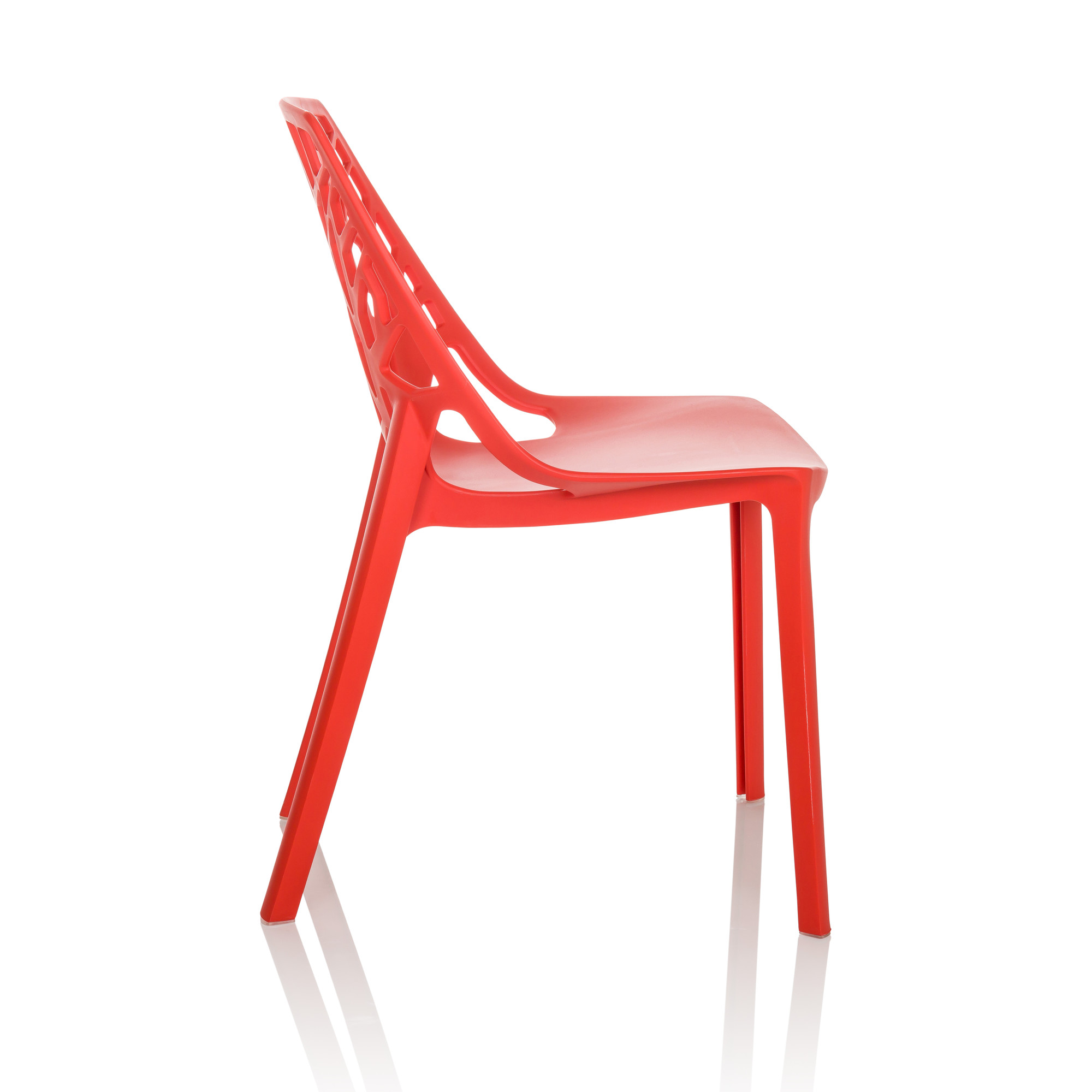 ARTIFO TRI Sedia da giardino indoor e outdoor impilabile Rosso