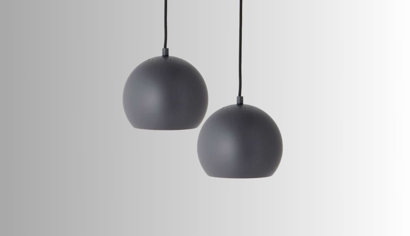 Ball Pendelleuchte Dunkelgrau Ø18cm