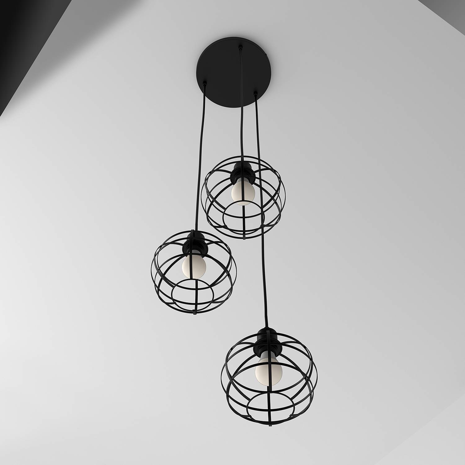 Le Vey II Pendant Lamp Iron 3-light