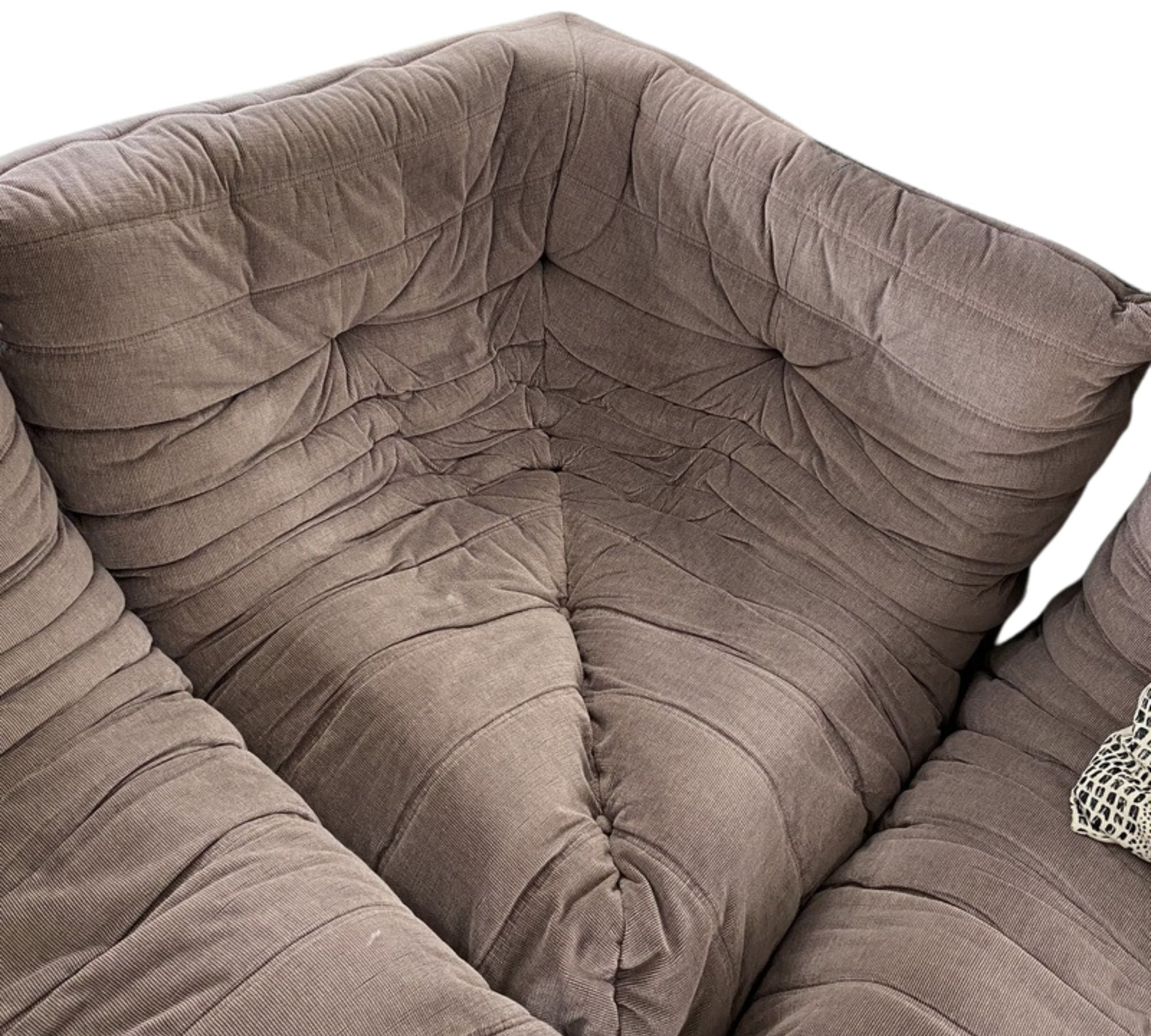 Vintage Togo Lounge Set 5-tlg. Textil Taupe