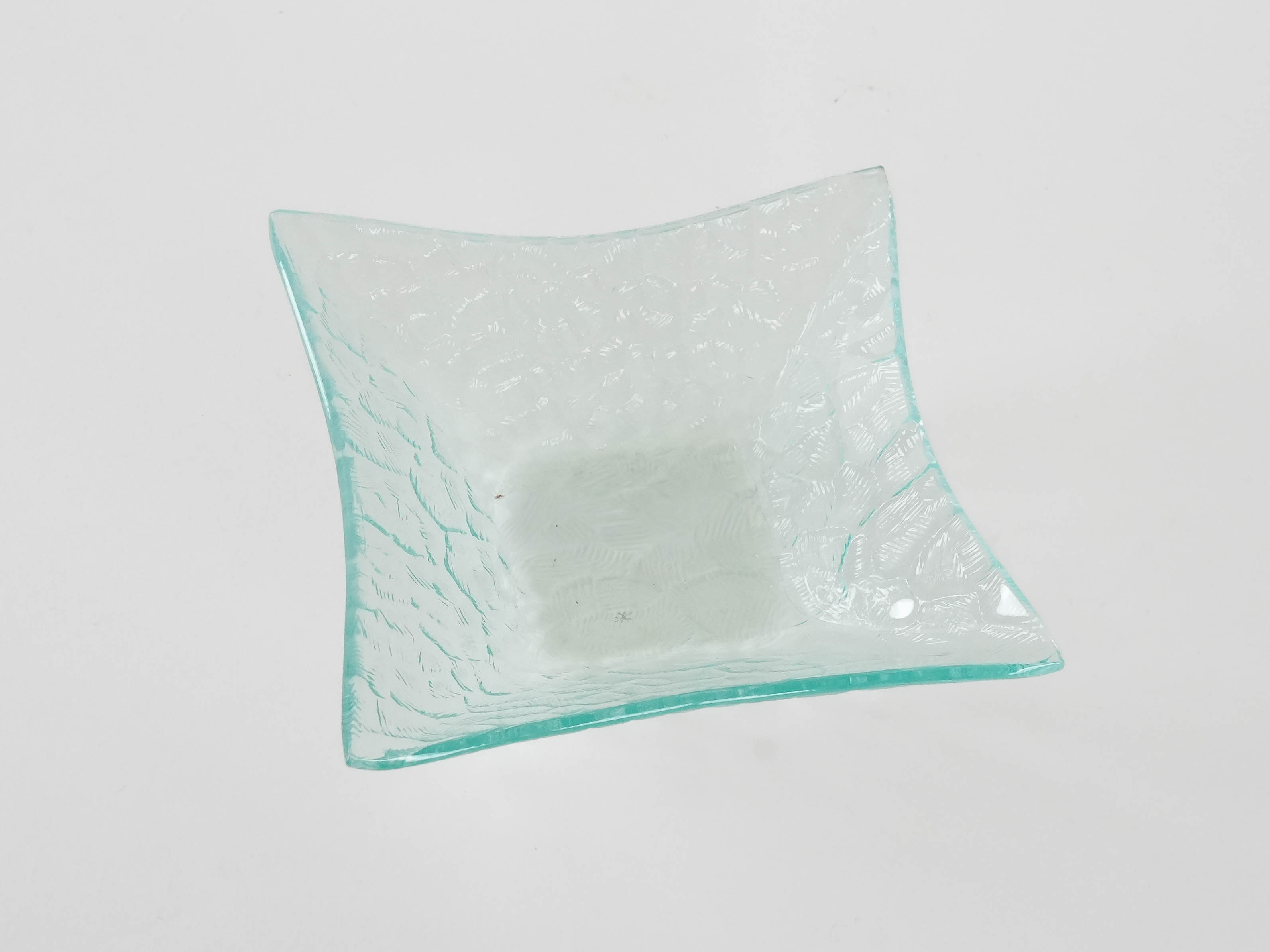 Glasschale Grün Transparent 1970er Jahre