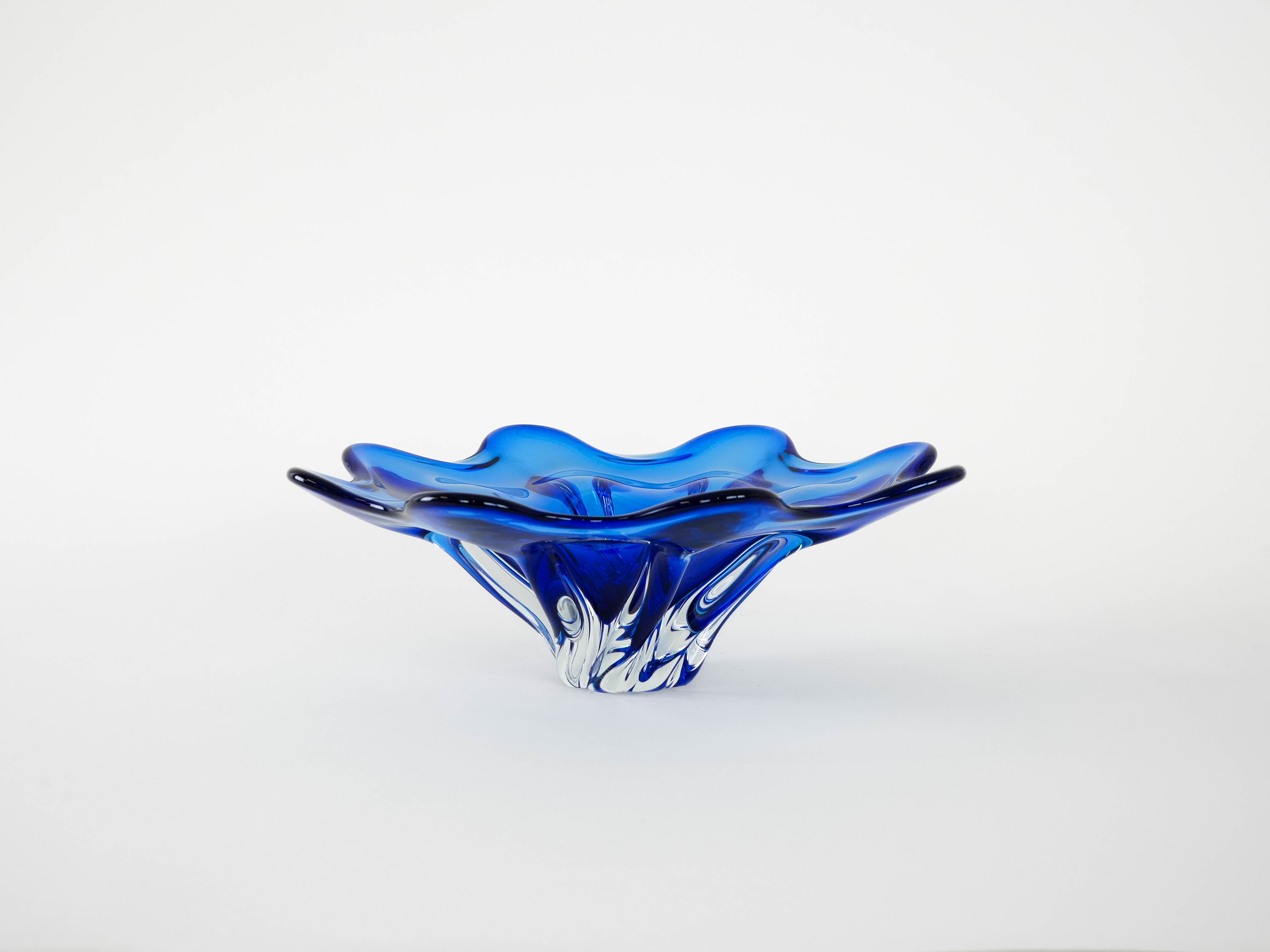 Cobalt-Flower bowl Blue 1970s