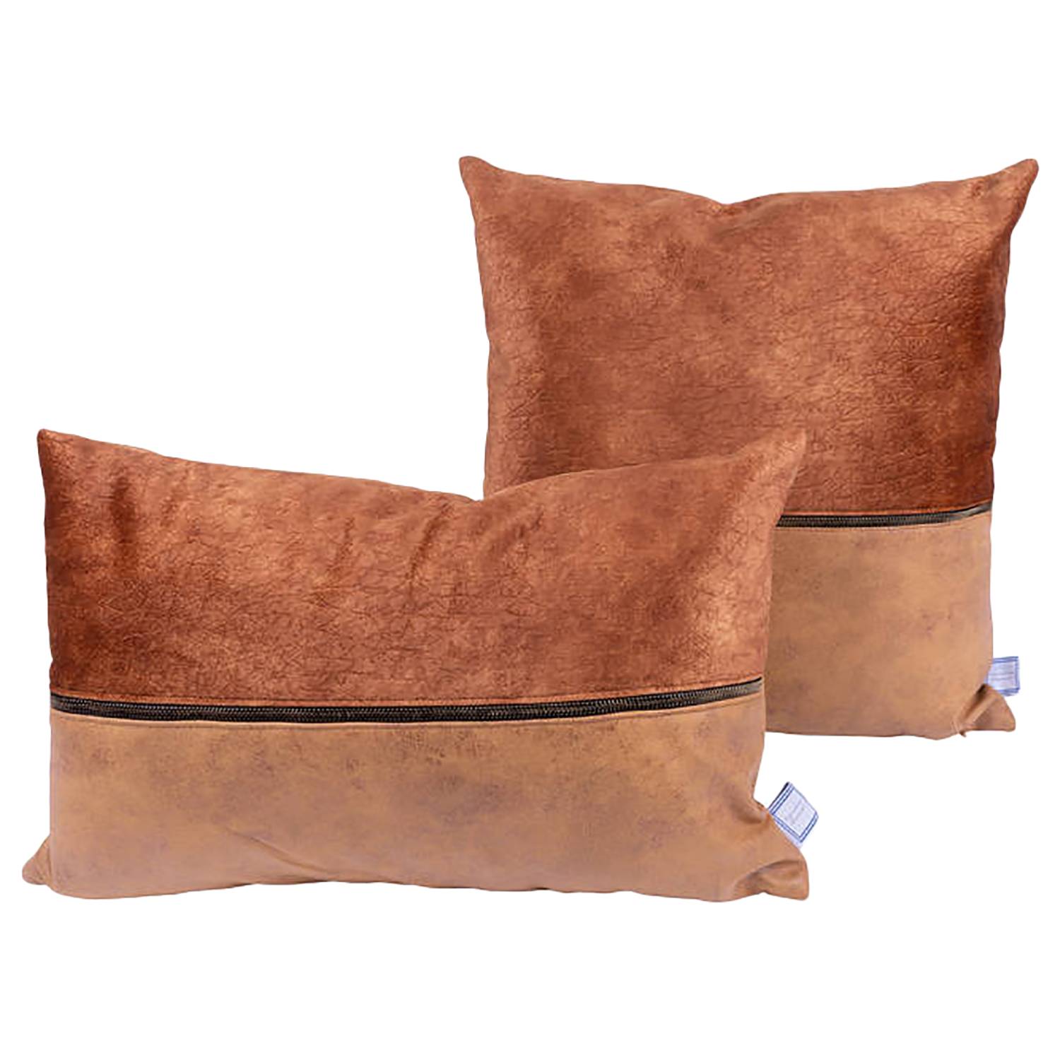 Dekokissen Picco (2-teilig) Samt Terracotta
