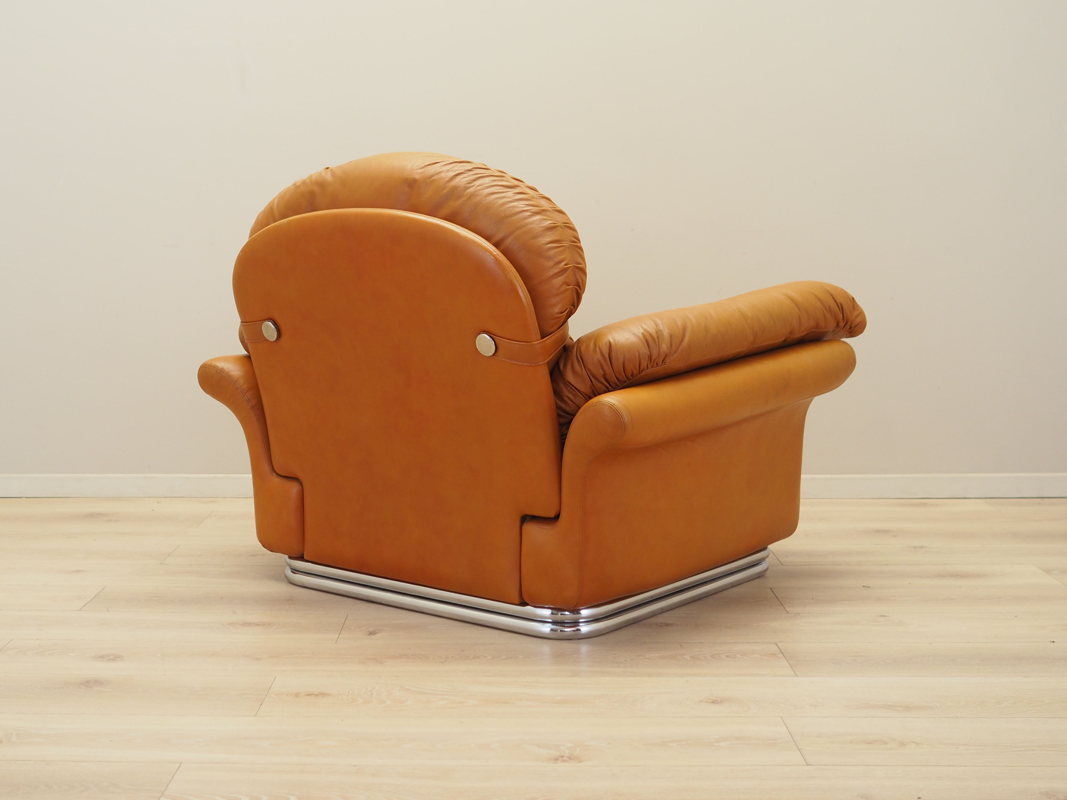 Sessel Leder Braun 1960er Jahre