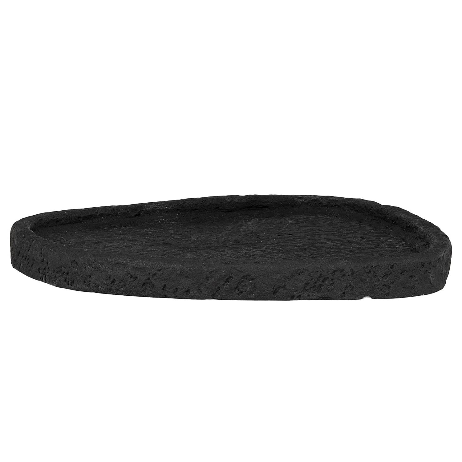 Dekoschale Tray Zement Schwarz