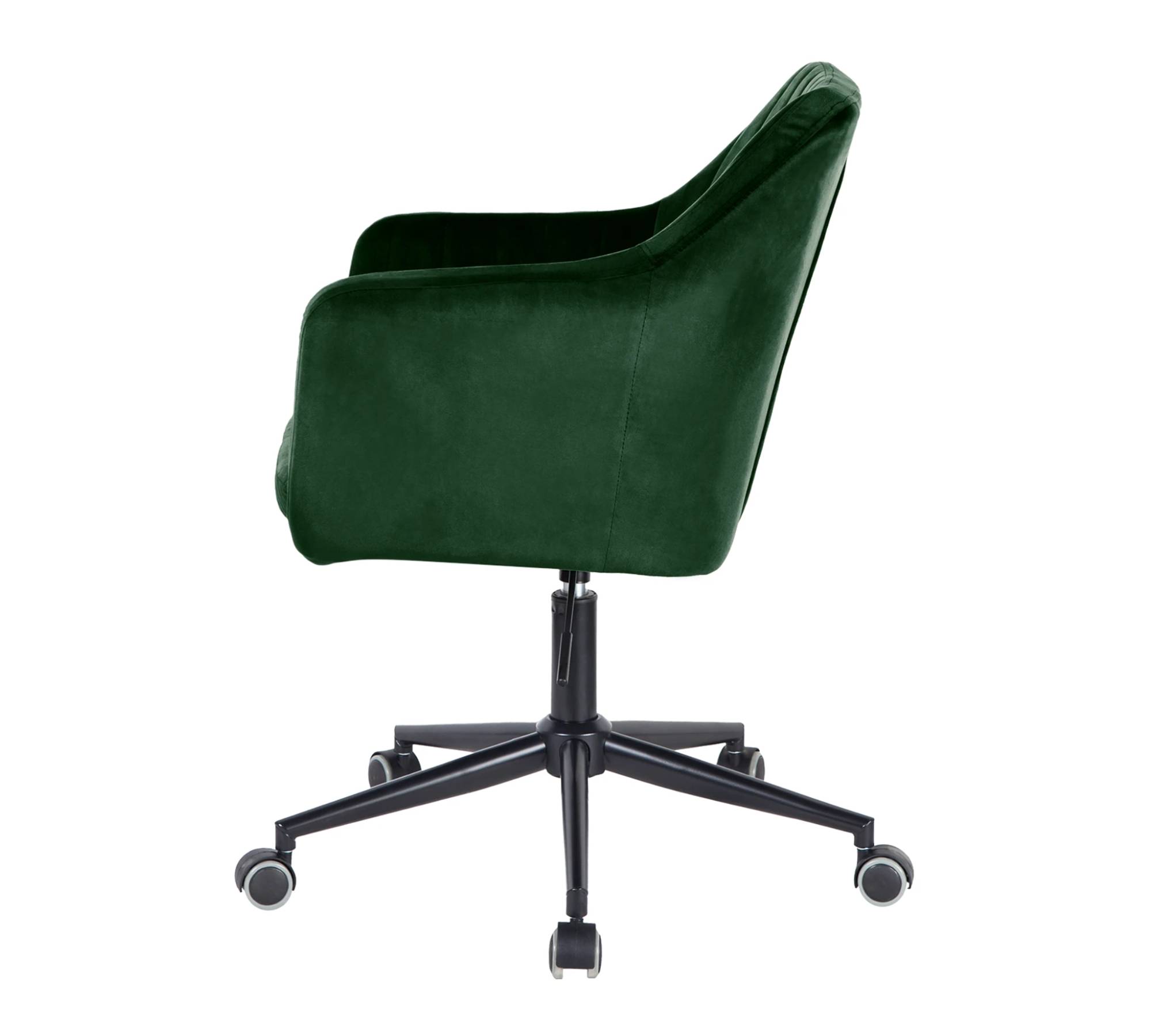 Bürostuhl Drehbar Samt Grün Schwarz