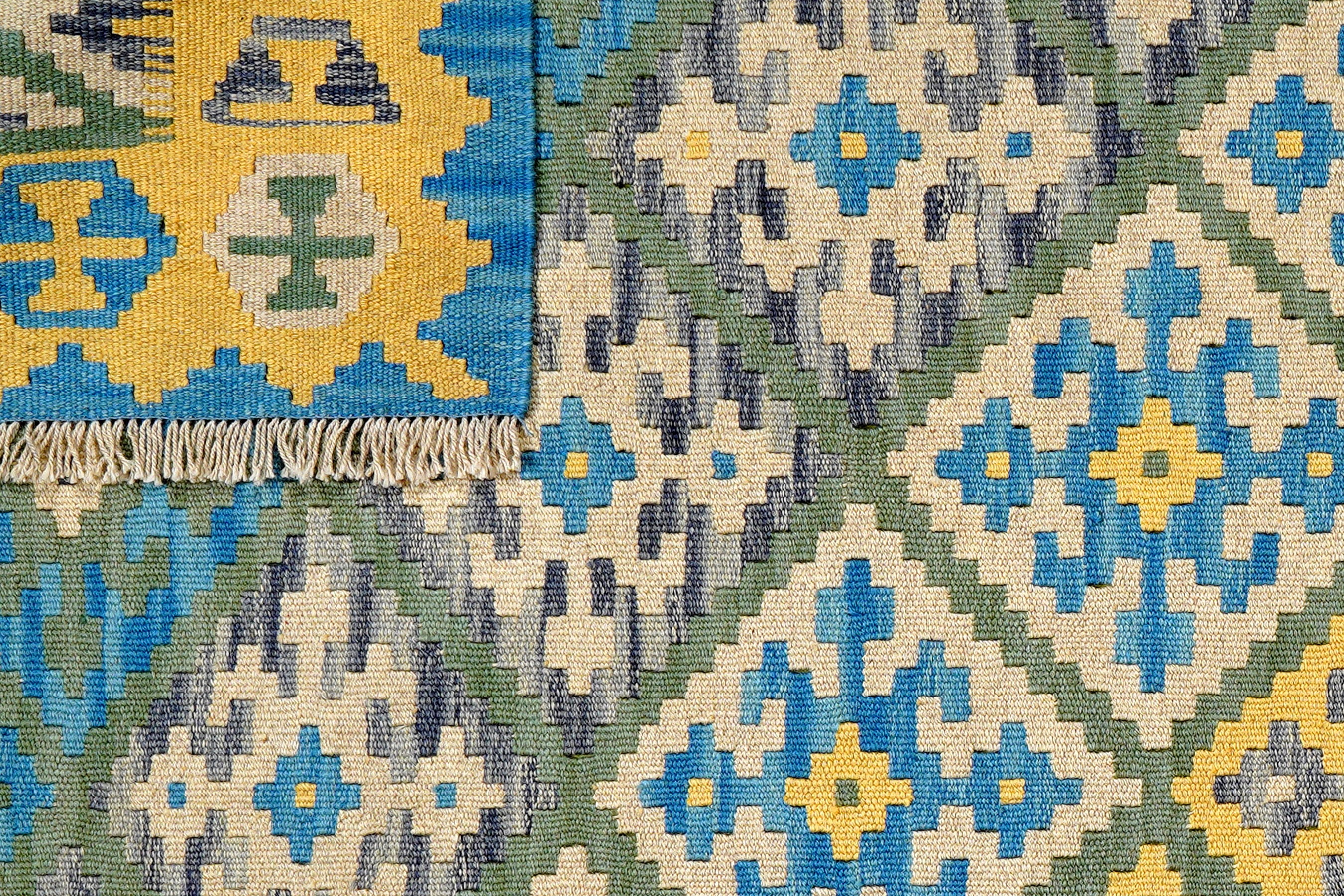 Kilim Gashgai Teppich Gelb