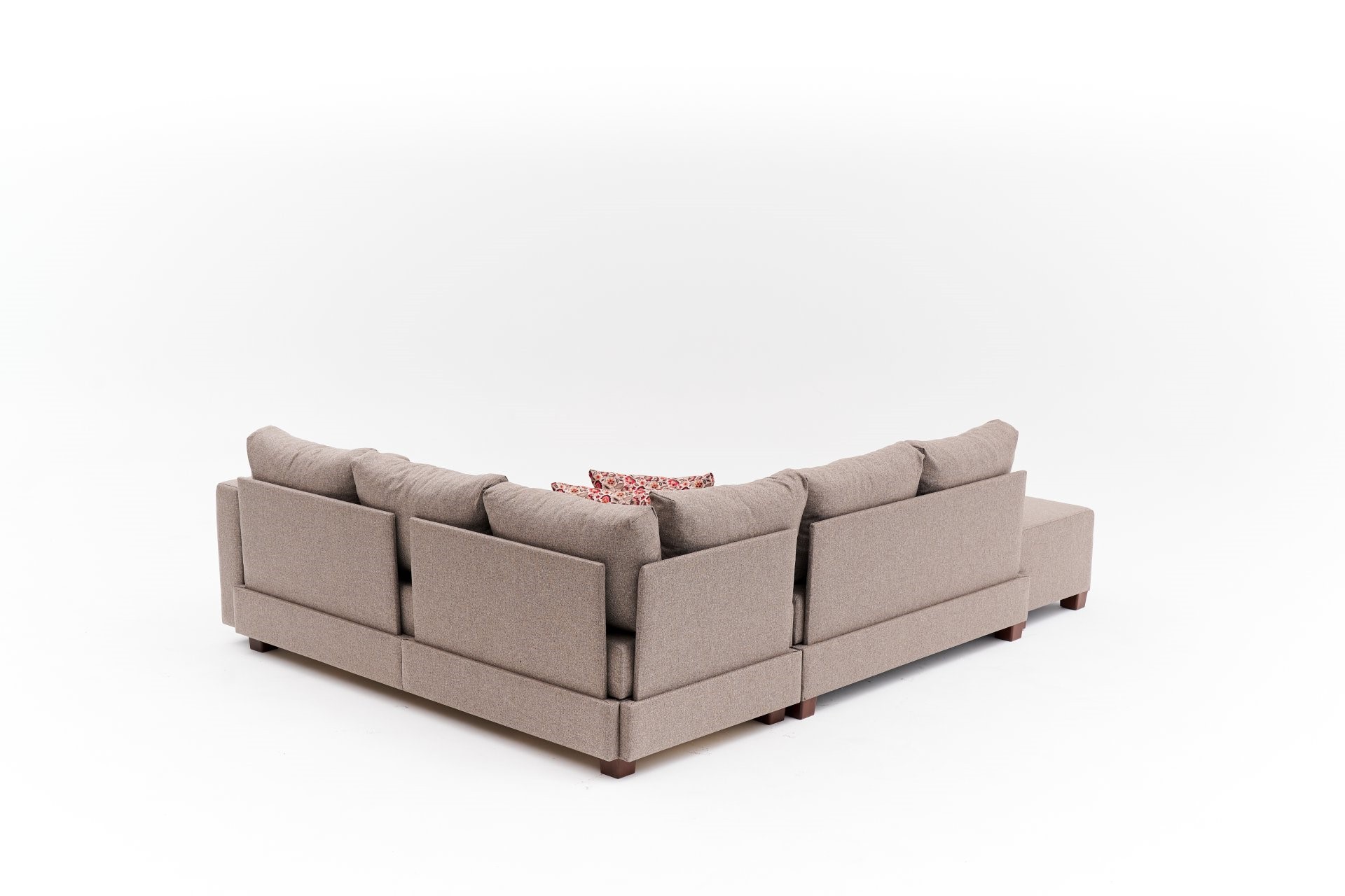 Aly Schlafsofa Récamiere Links Baumwolle Braun