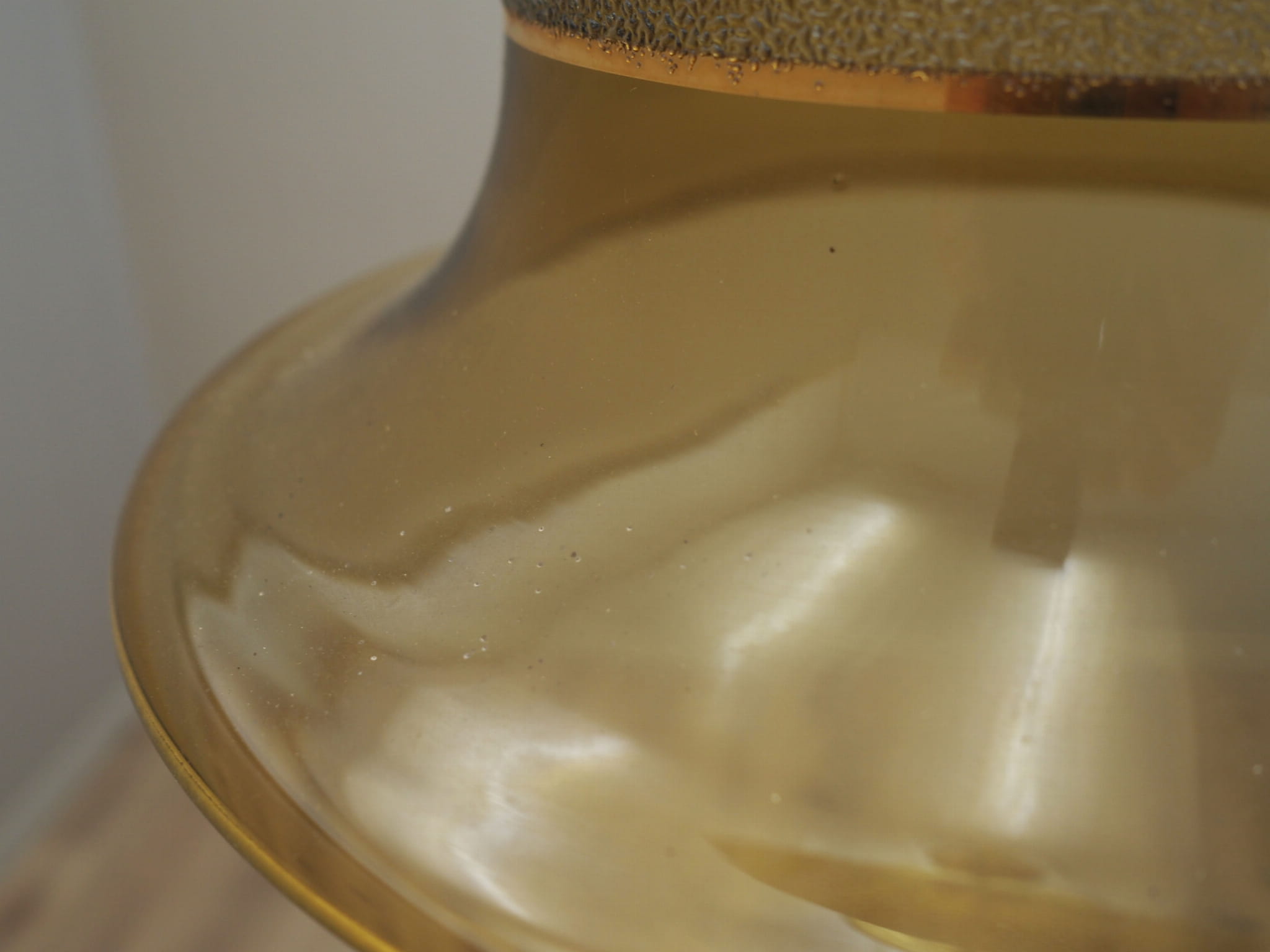Pendant lamp glass metal gold 1960s