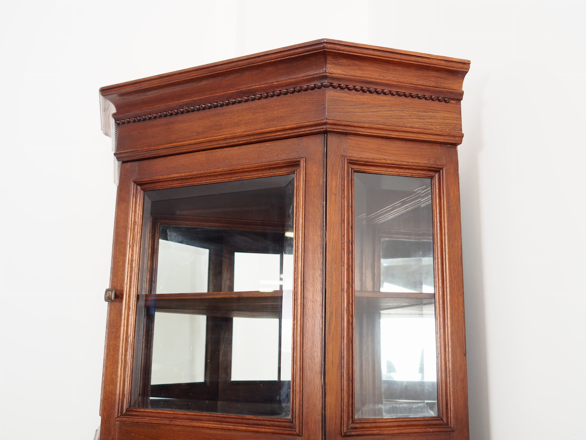 Vintage corner cabinet Oak wood Brown 1950s