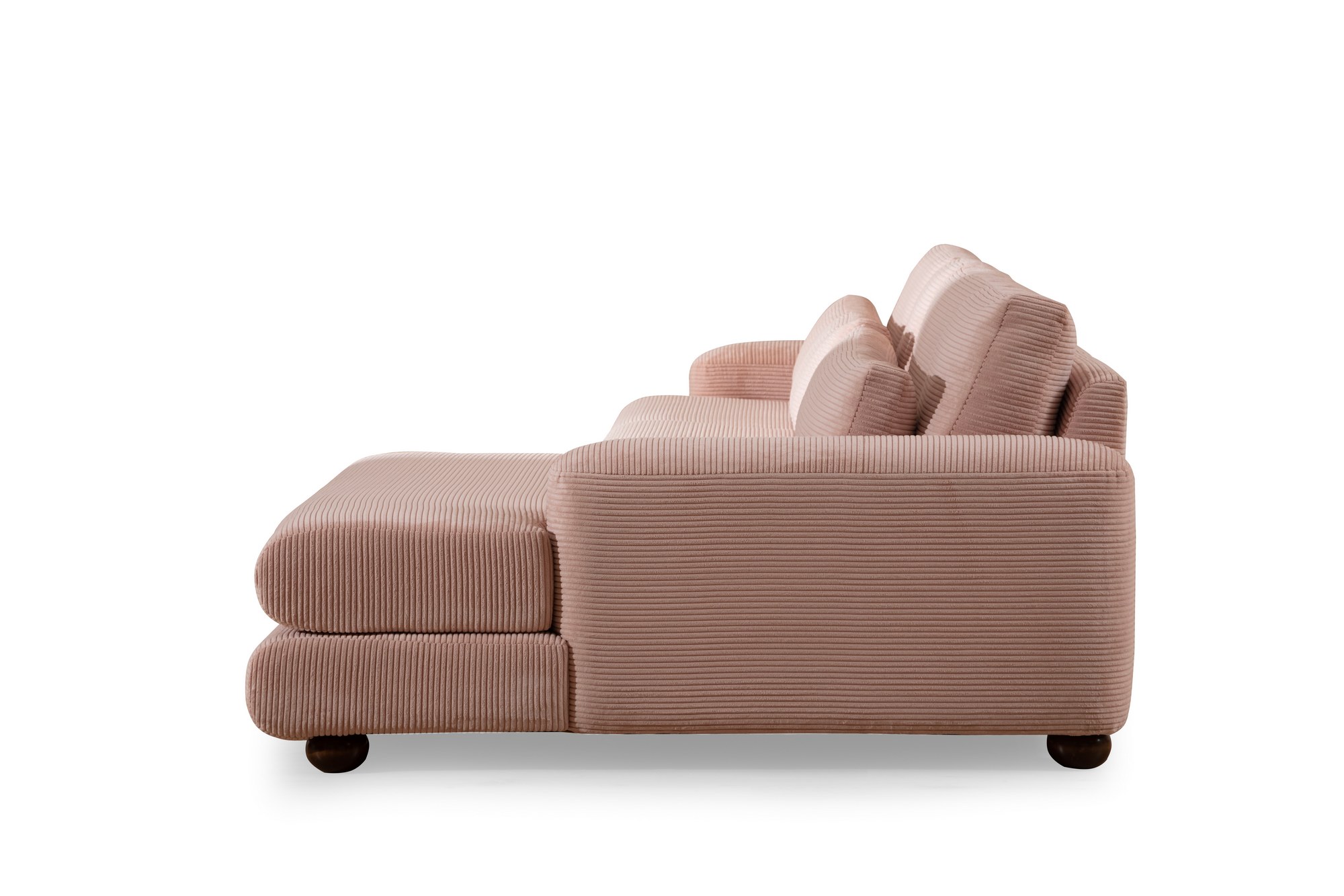 River Ecksofa Rechts Rosa