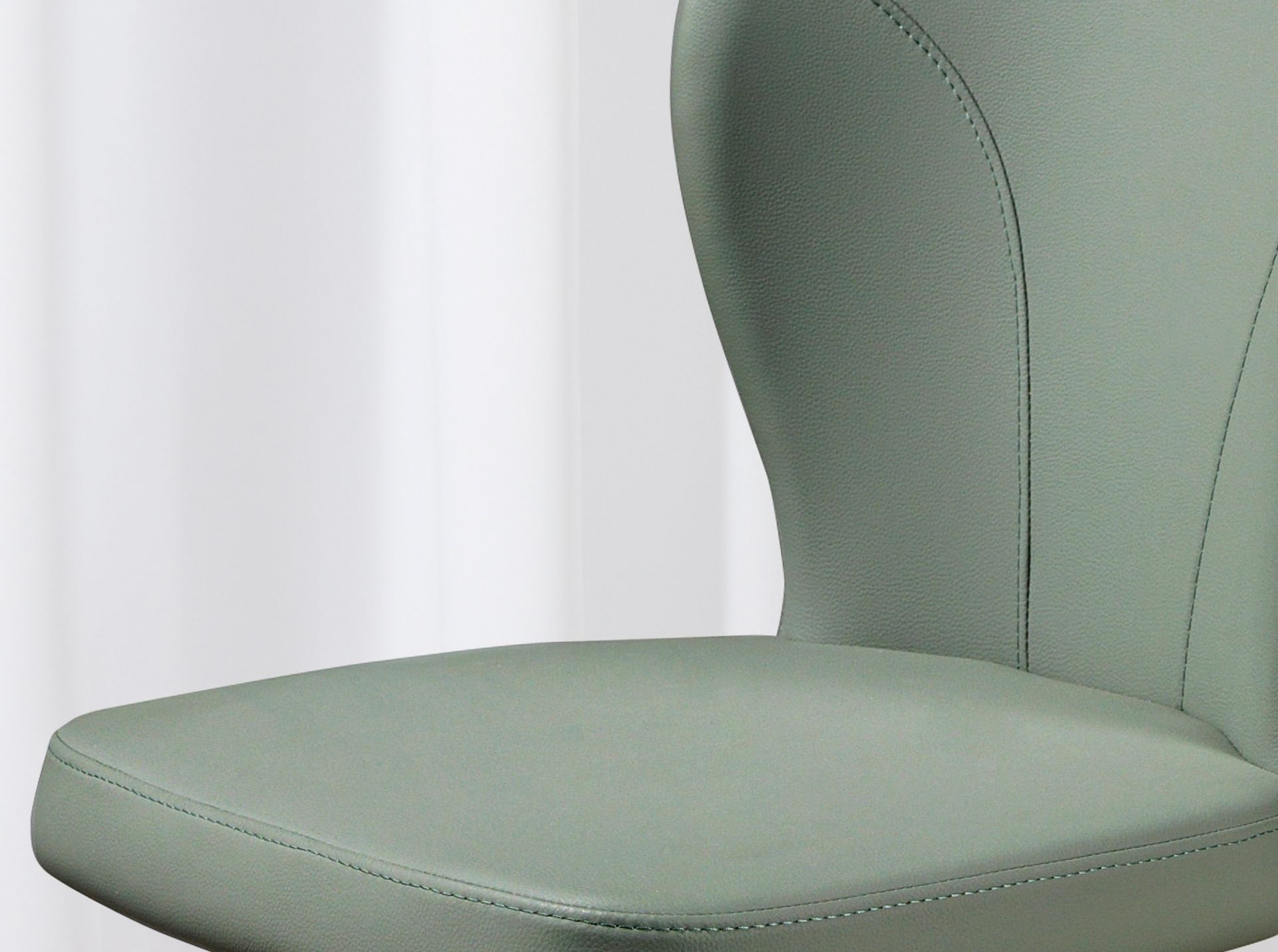 Swivel chair faux leather green