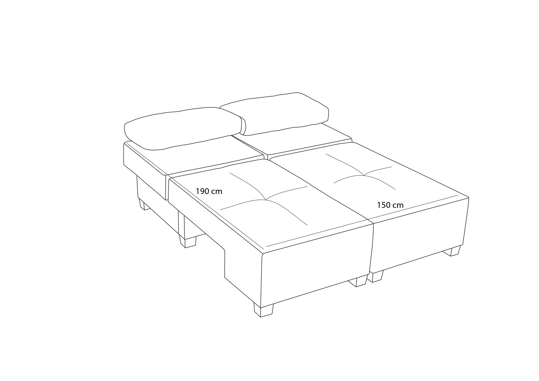 Perenna Sofa 3-Sitzer Leinen Grau