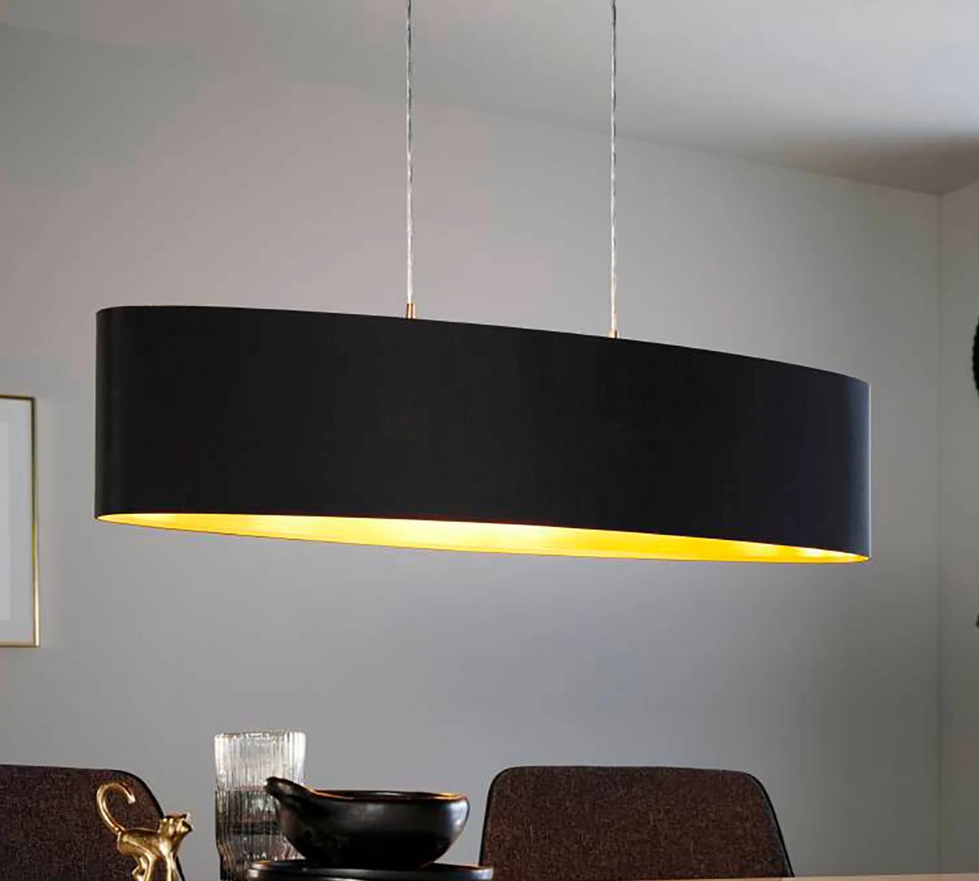Pendant lamp web fabric steel Width 100 cm