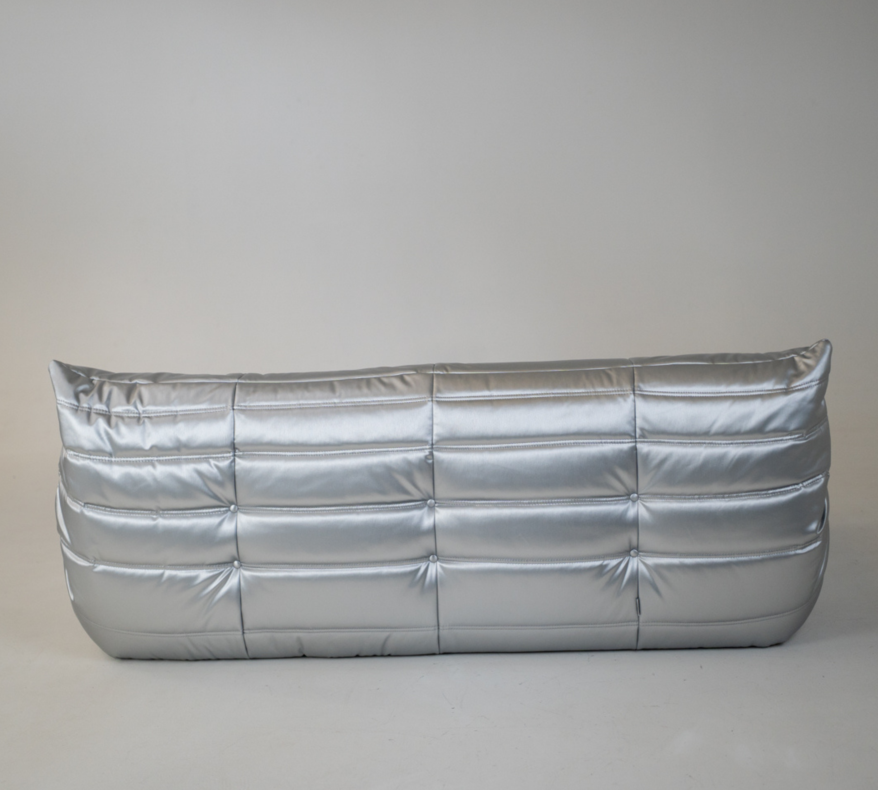 Togo Sofa 3-Sitzer Kunstleder Space Grau