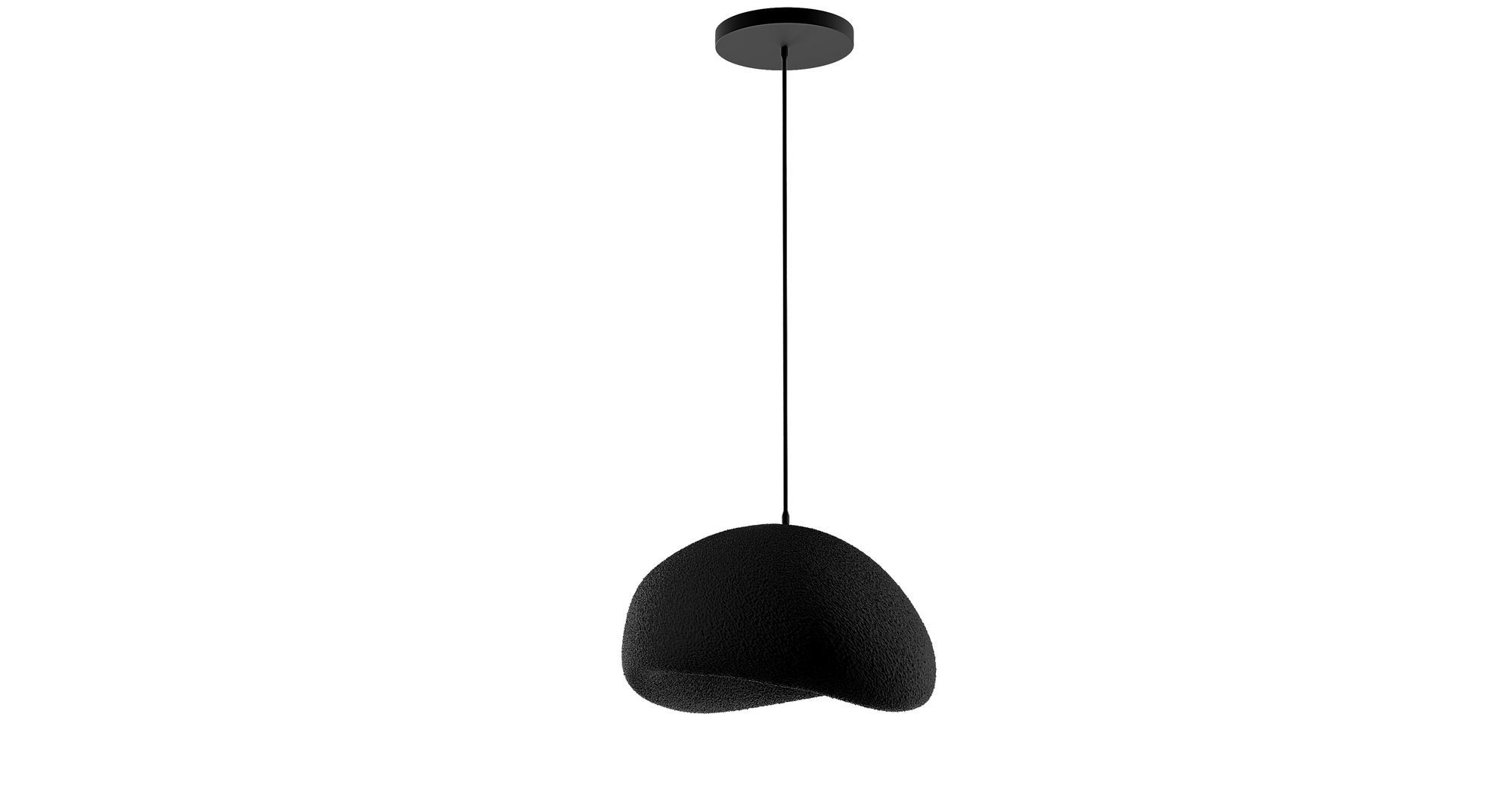 1-Flammig Wabi Sabi Emberstill Pendelleuchte Schwarz