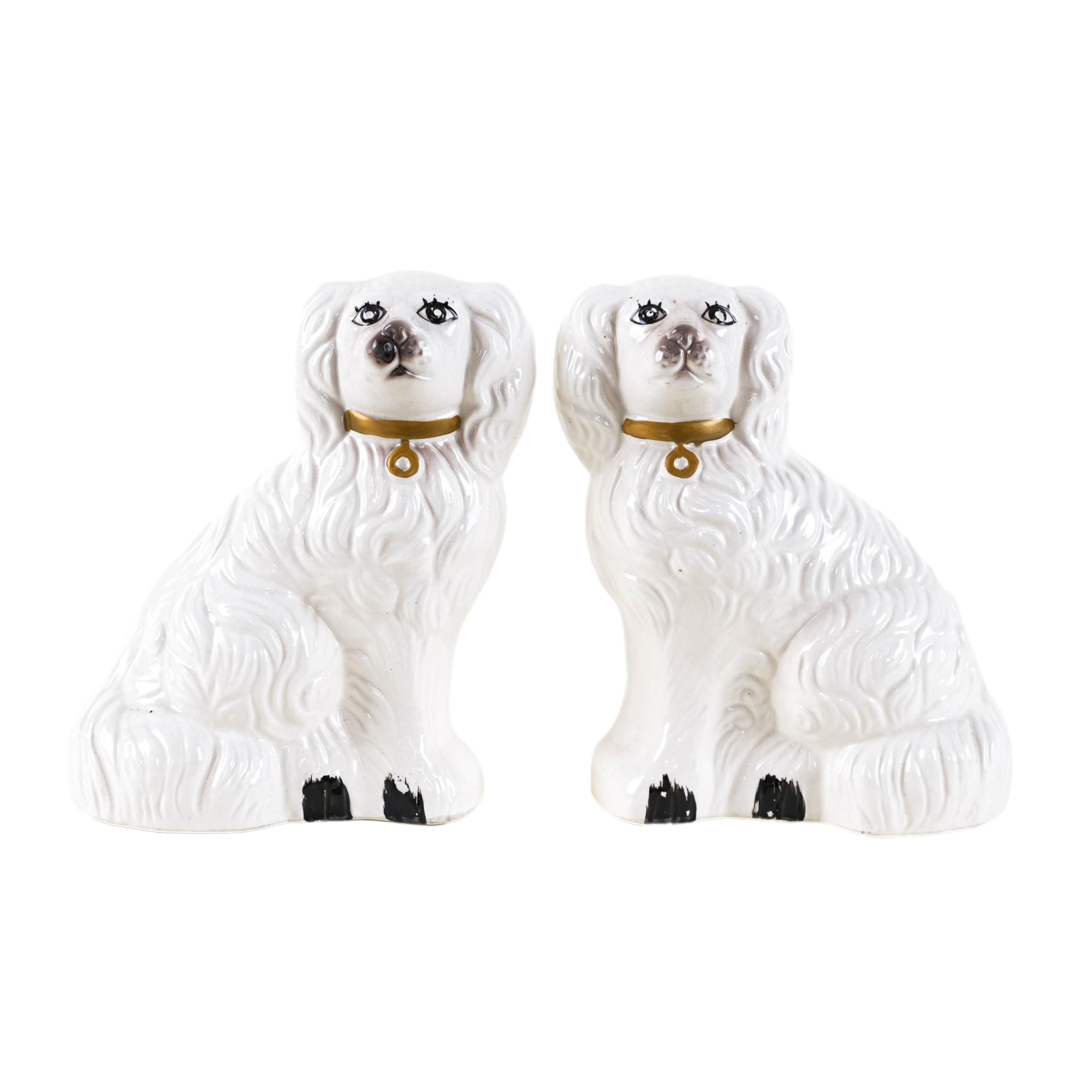 Hundefiguren Englischer Stil Keramik 1970er Jahre