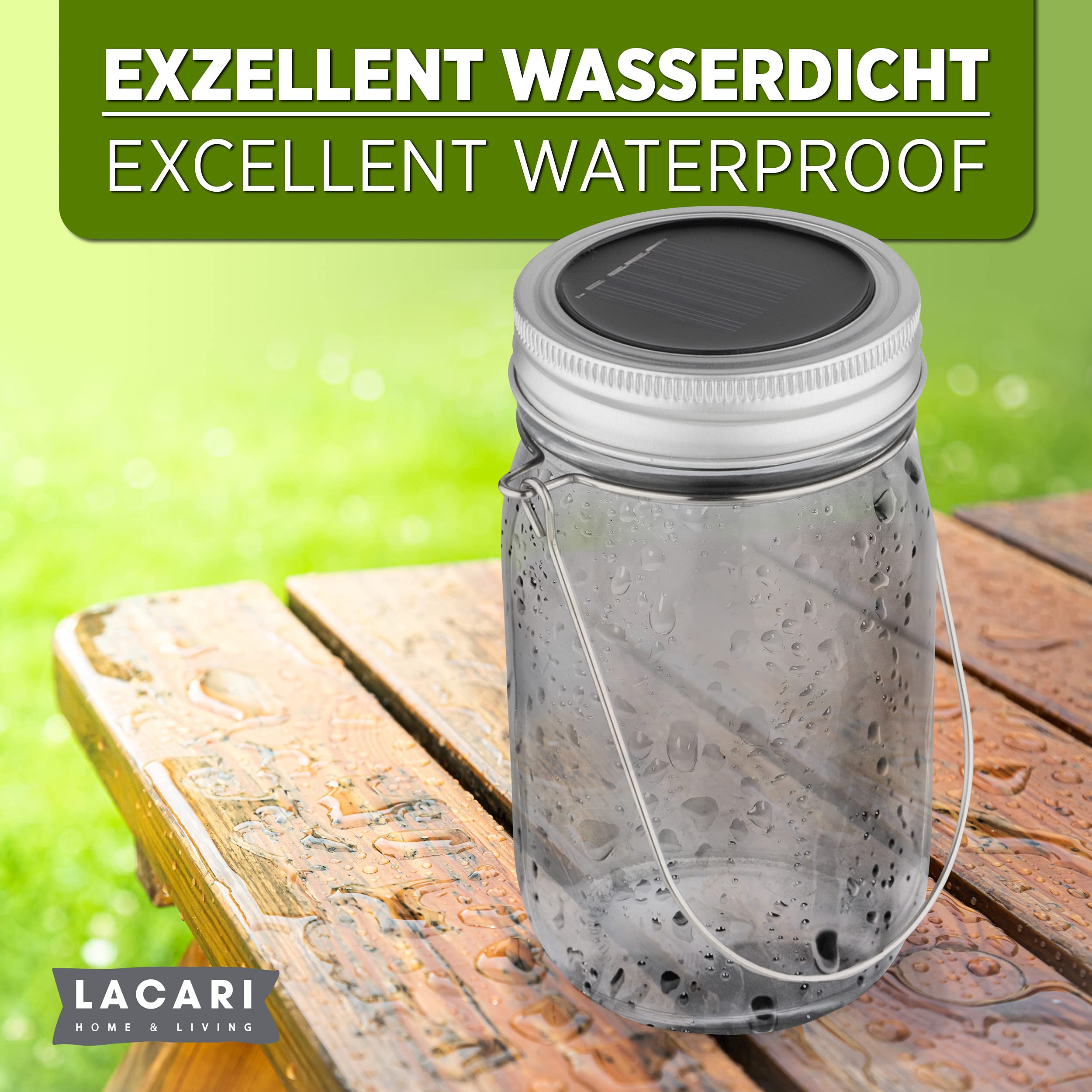 Solarlampen Glas LED