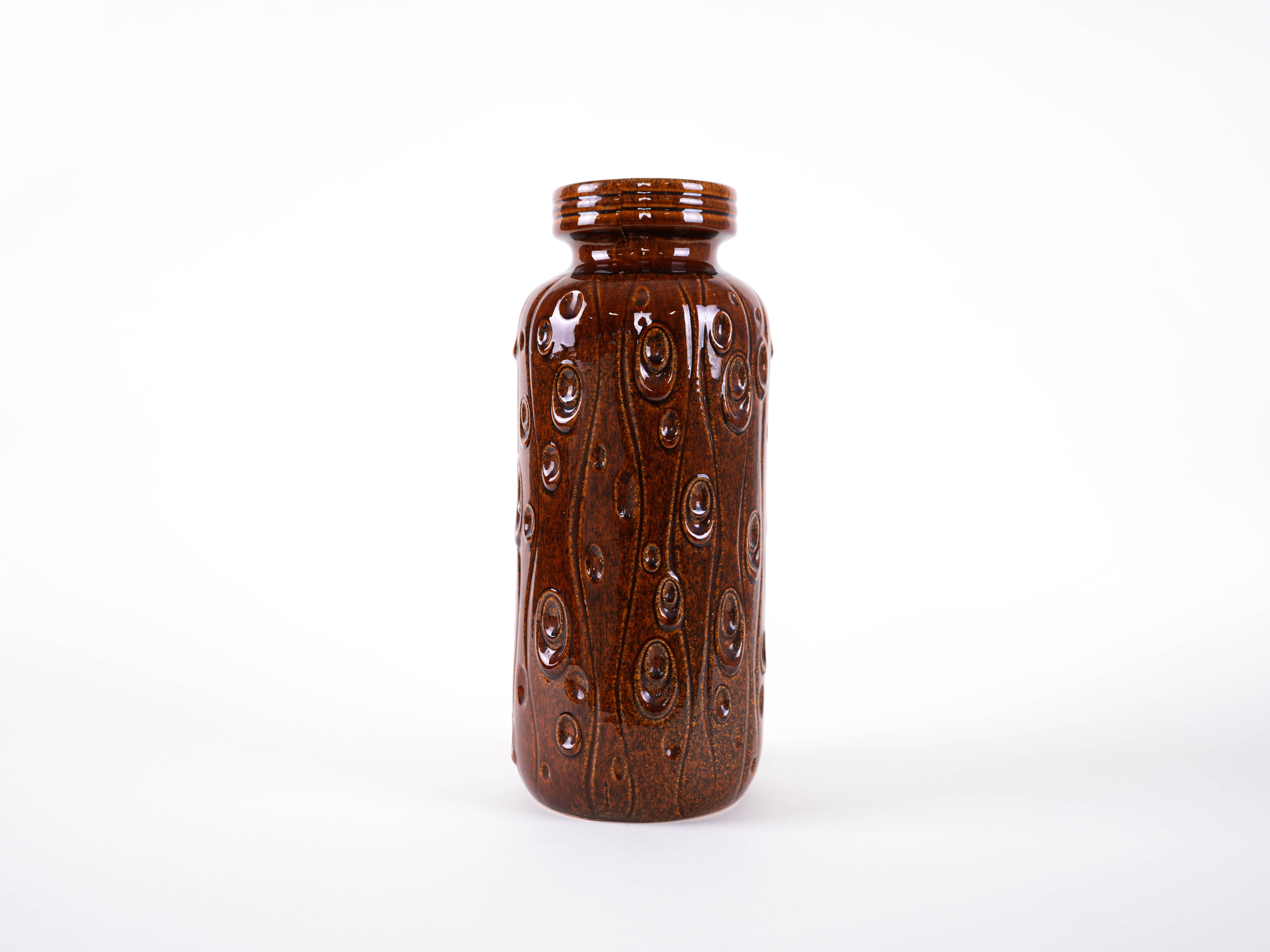 Ceramic Vase Brown 1960s