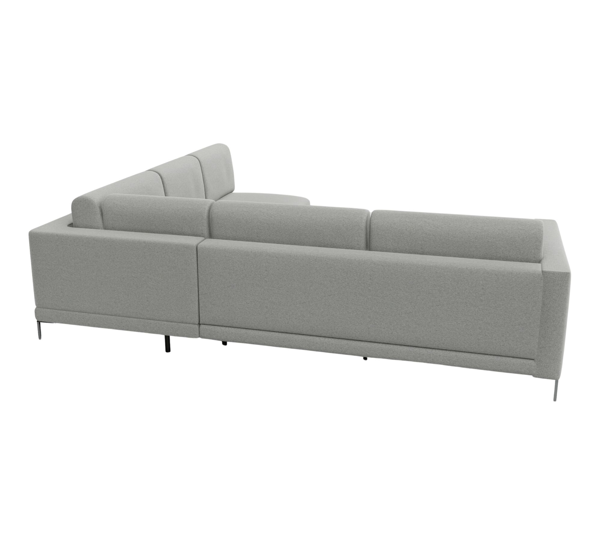 Tyme Ecksofa 4-Sitzer Feingewebe Schiefergrau