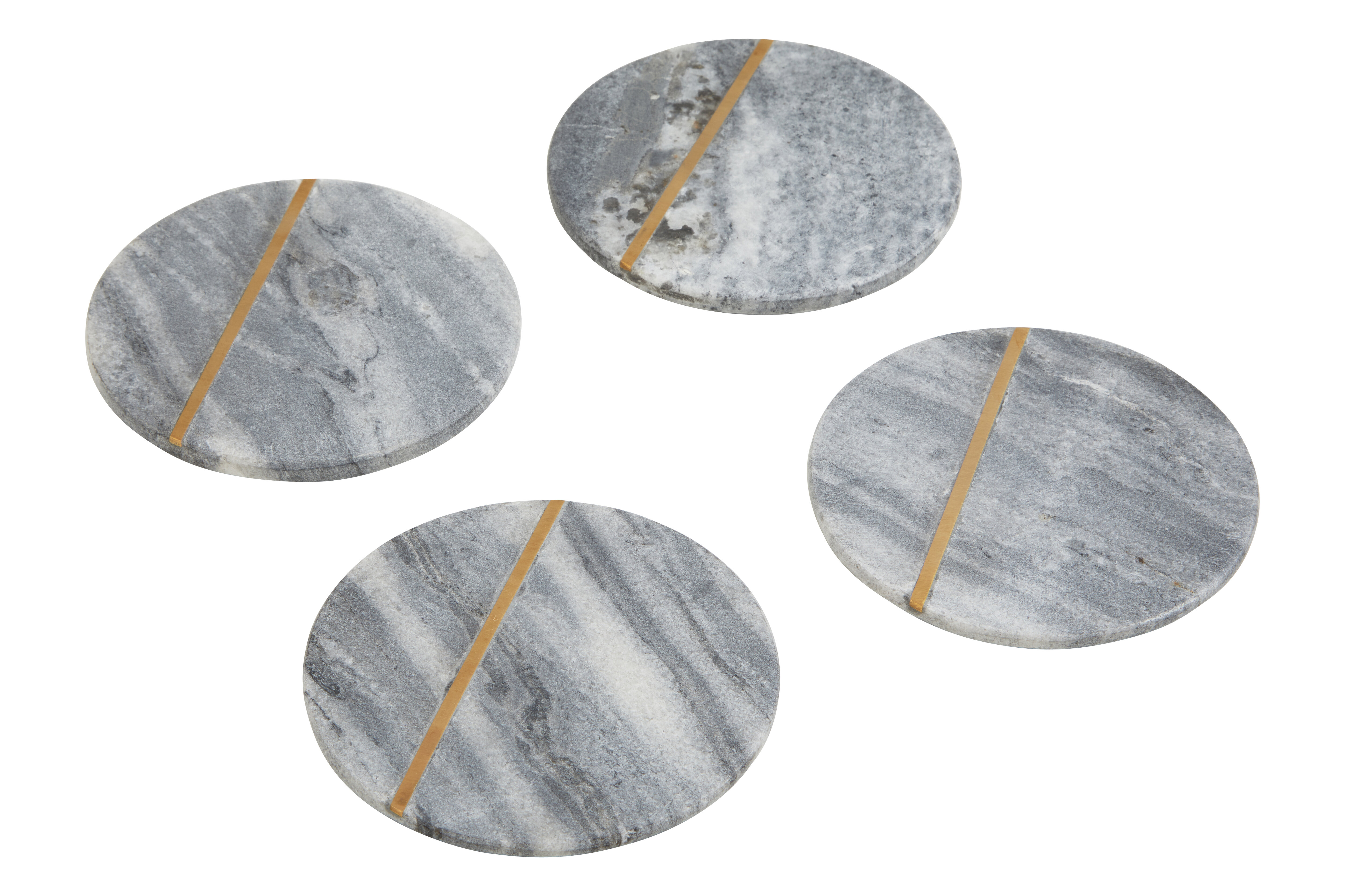 4x Kira Grey Marble Untersetzer
